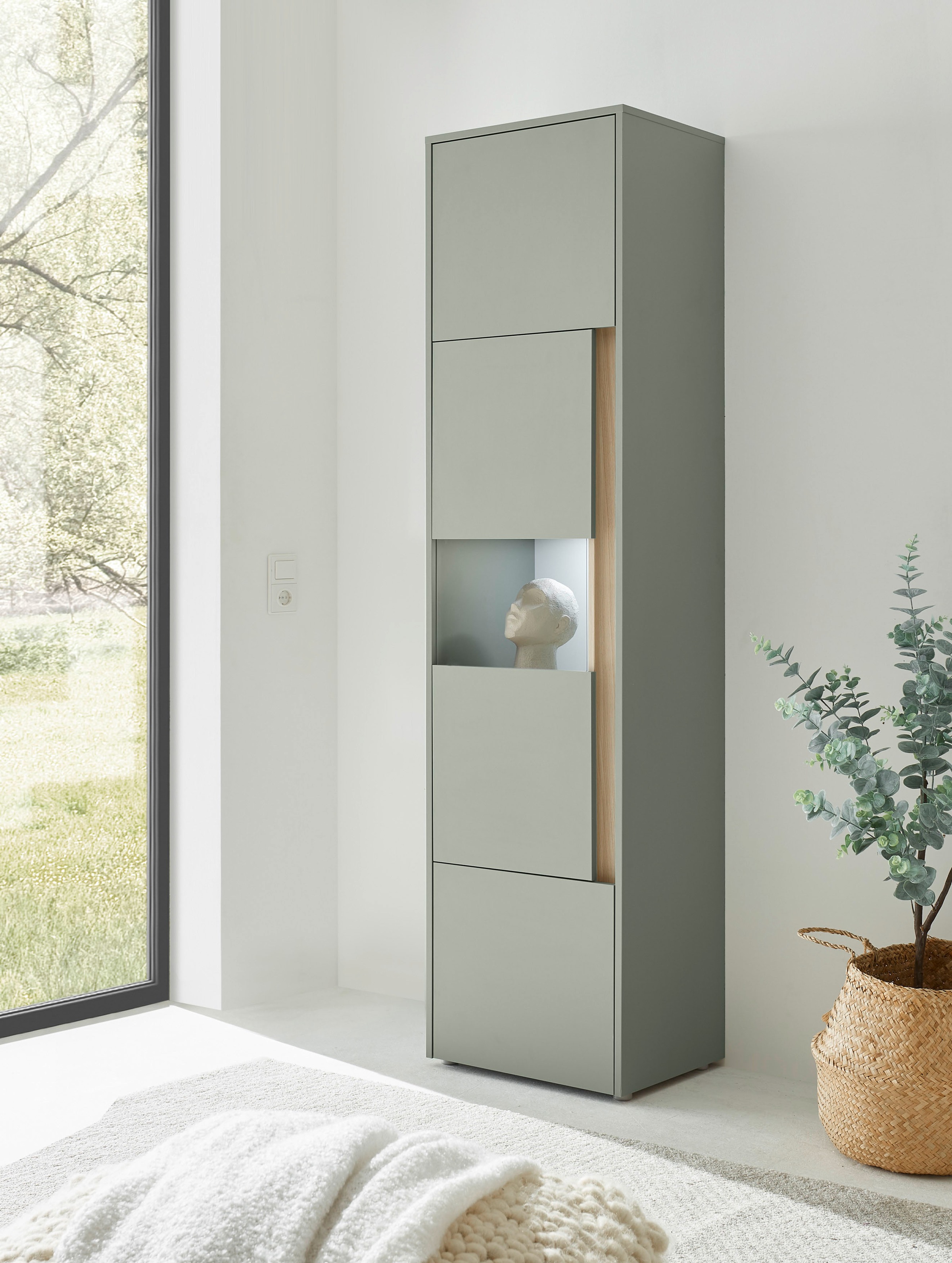 Home affaire Vitrine "City/Giron, moderner Hochschrank, Glasvitrine" zeitlo günstig online kaufen