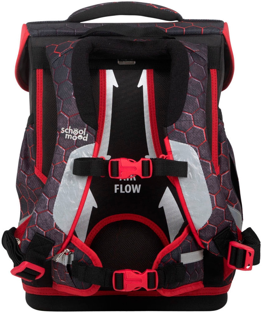 SCHOOL-MOOD® Schulranzen »Champion Pro«, retroreflektierende Flächen, mit LED-Patchy