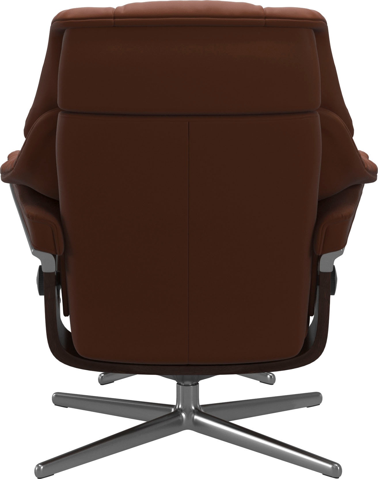 Stressless® Relaxsessel »Reno«, (Set, Relaxsessel mit Hocker), mit Hocker, mit Cross Base, Größe S, M & L, Holzakzent Braun