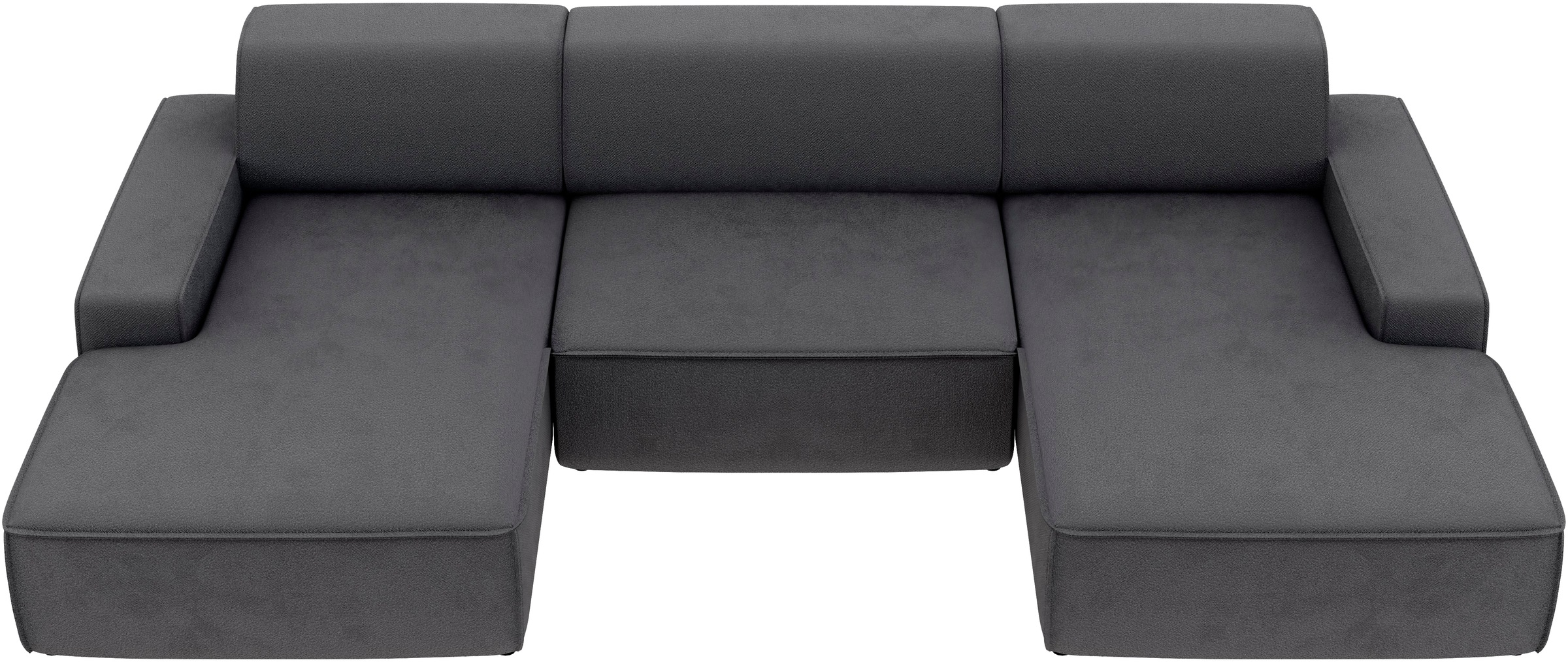 TRENDMANUFAKTUR Wohnlandschaft »Graz, wahlweise mit Sitzvorschub und Bettkasten, U-Form, Breite 329 cm«, in Cord-, haustierfreundlichem LEO Struktur- oder LUMOS-3D-Bezug