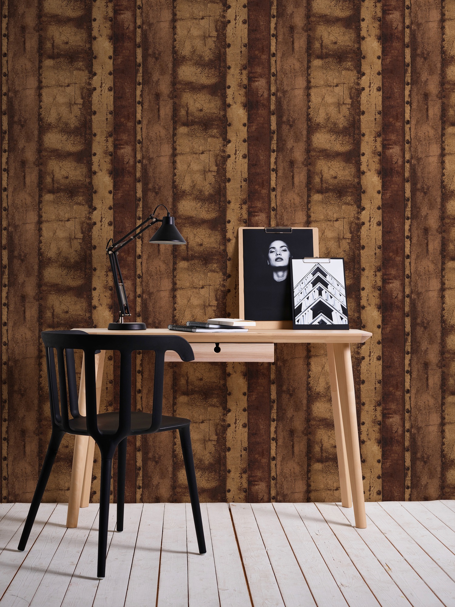 living walls Vliestapete »Industrial«, metallic-Metall-Effekte-gemustert, Metall Tapete Vintage Metalloptik Tapeten Wohnzimmer Schlafzimmer Flur