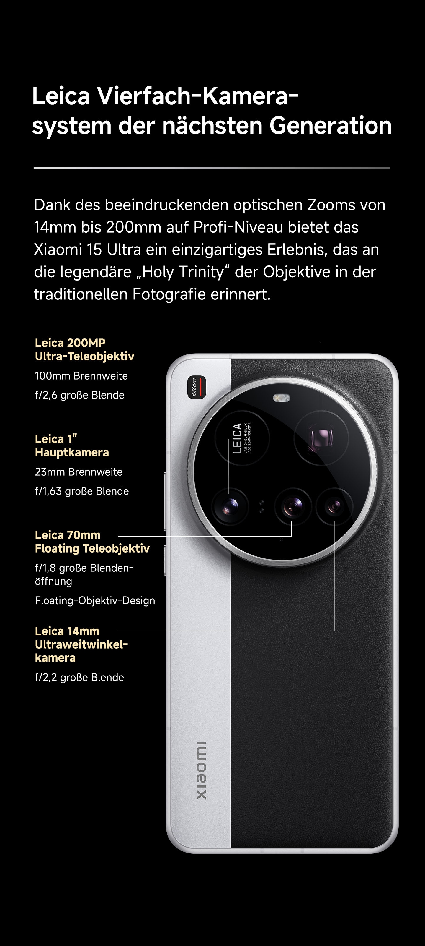 Xiaomi Smartphone »15 Ultra«, schwarz