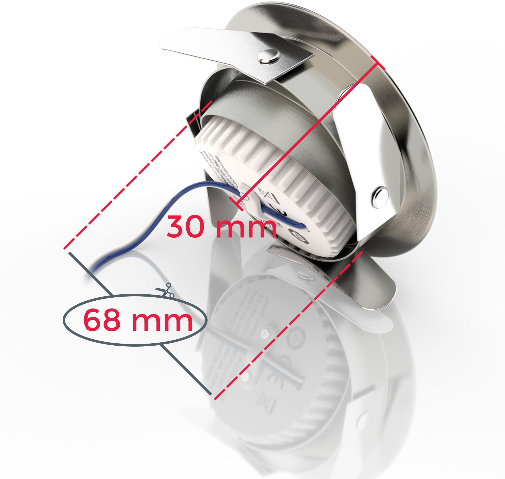 B.K.Licht LED Einbauleuchte »Mano«, 6er-Set. LED fest integriert, Leuchtenkopf schwenkbar, Schutzart IP23