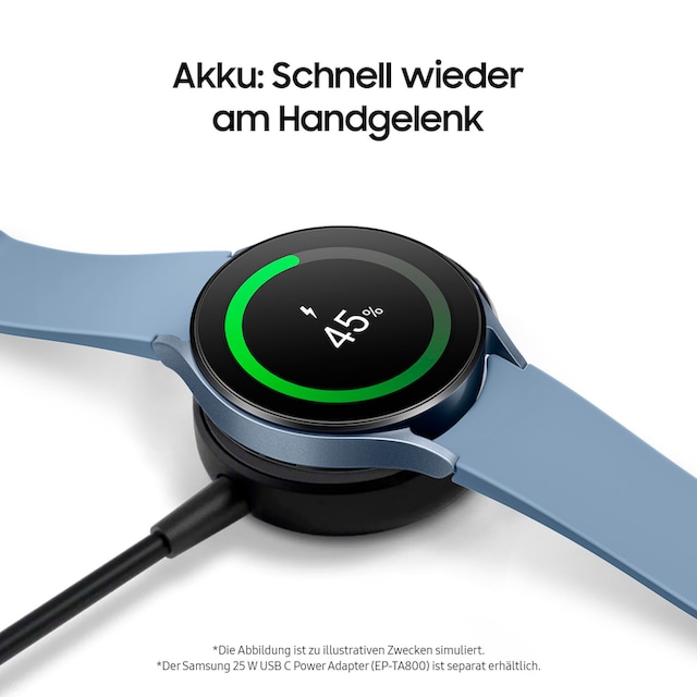 Samsung Smartwatch »Galaxy Watch 5 44mm LTE«, (Wear OS by Samsung Fitness  Uhr, Fitness Tracker, Gesundheitsfunktionen) | BAUR