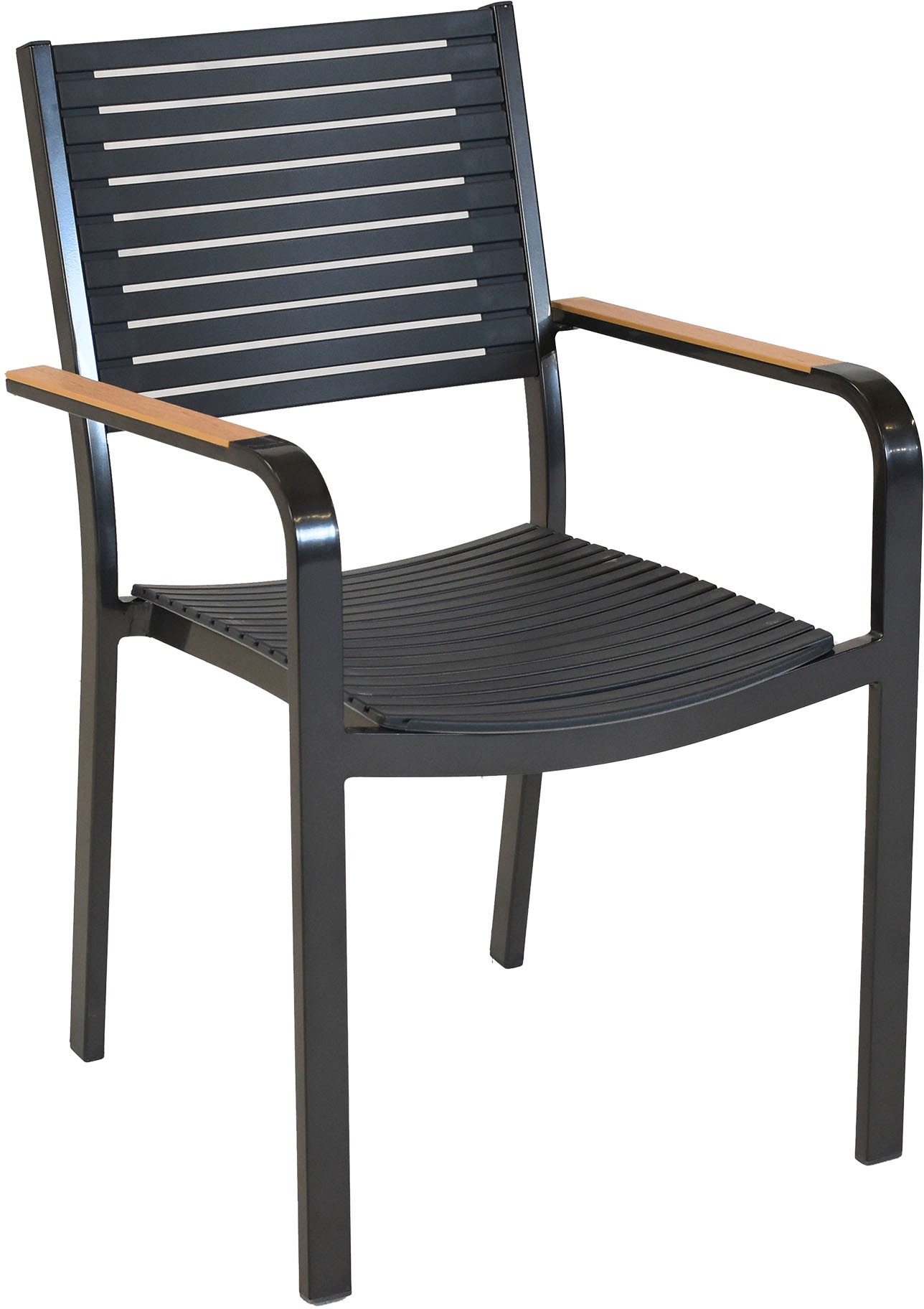MERXX Garten-Essgruppe »»Paliano««, (Set, 5 tlg.), Applikationen, Armlehnen und Tischplatte aus Kunststoff in Holzoptik