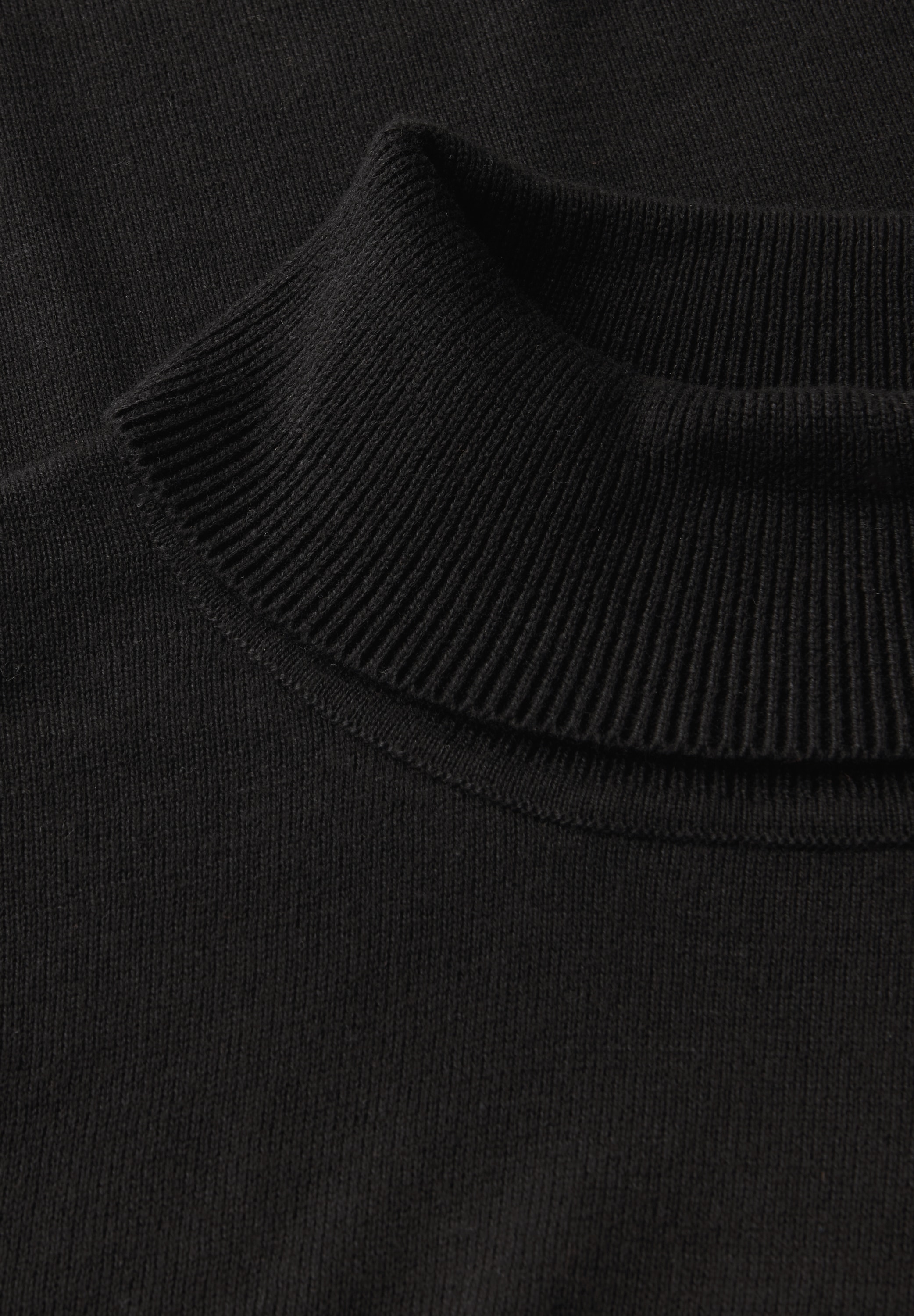 STREET ONE MEN Rollkragenpullover, aus reiner Baumwolle