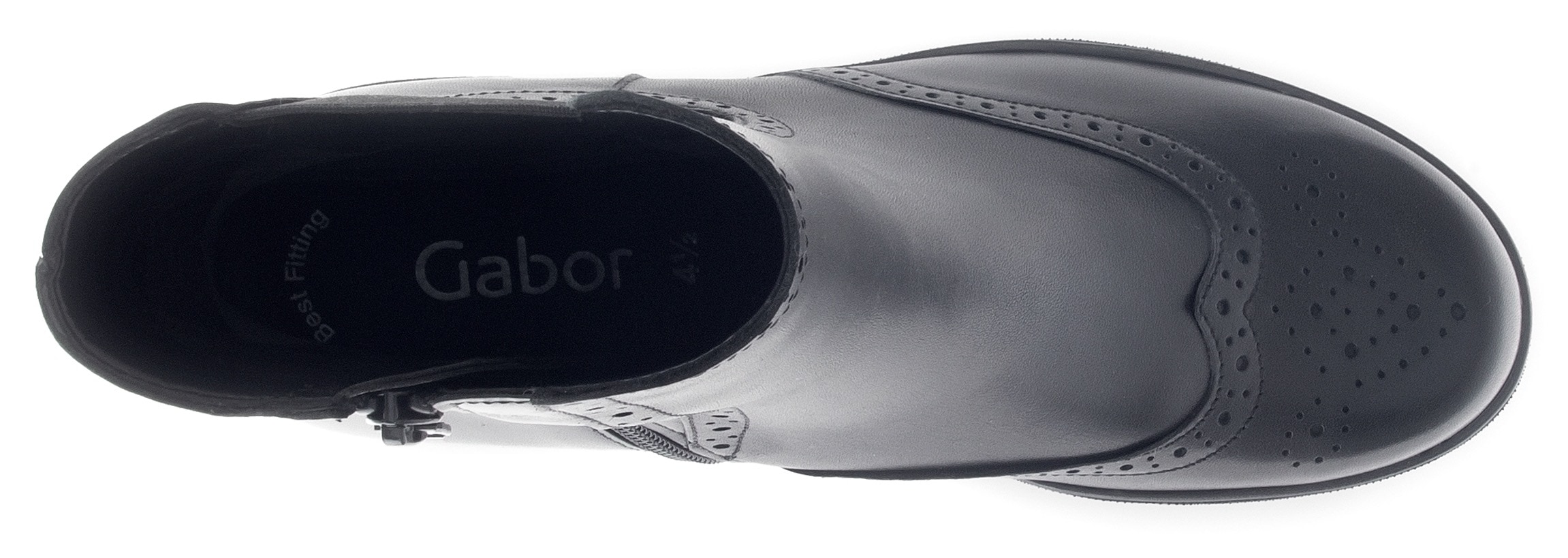 Gabor Chelseaboots, Blockabsatz, Businessschuh, Stiefelette mit Lyra Lochung