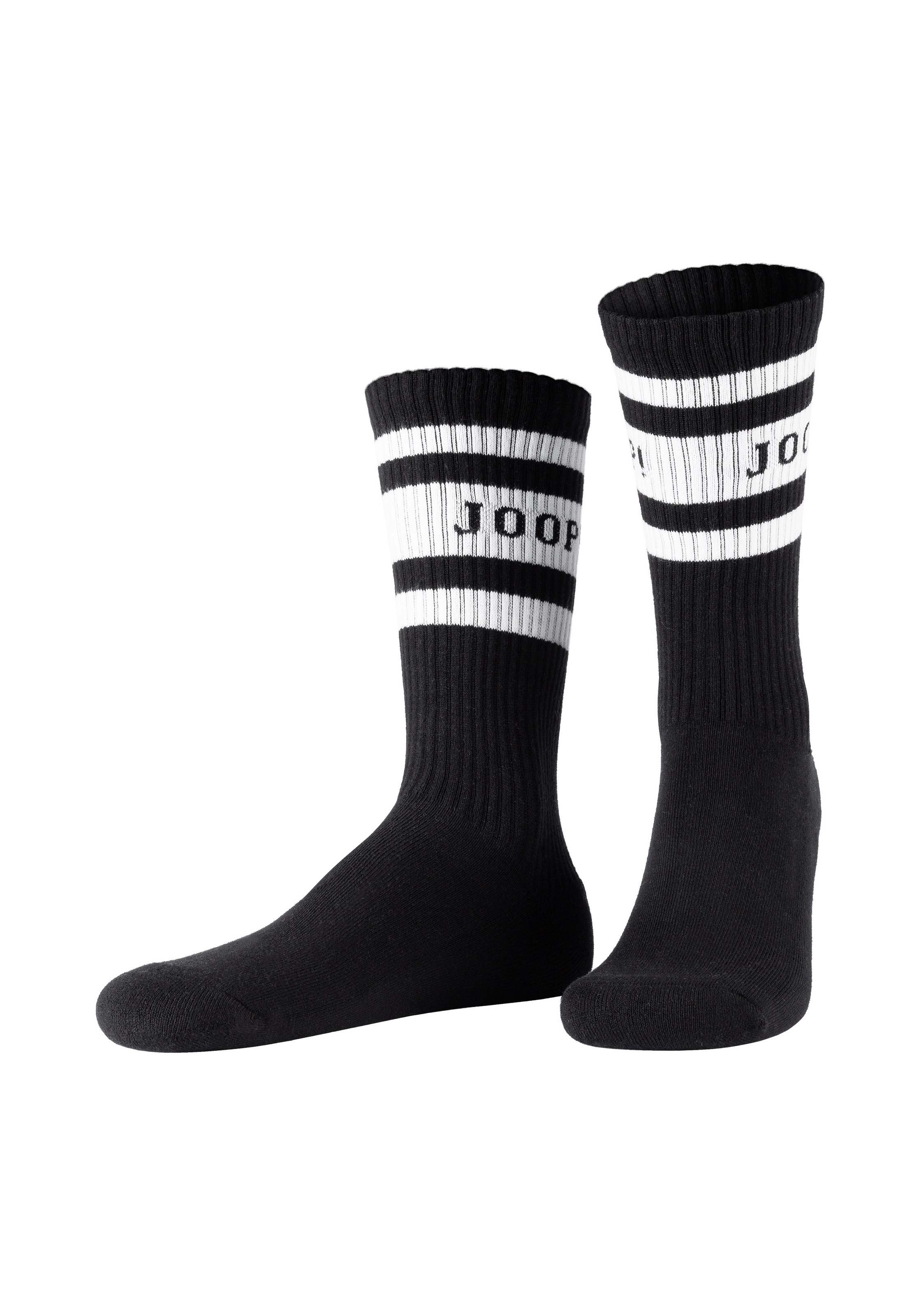 JOOP Langsocken "premium essentials", (2er Pack), am Bund mit Logoschriftzu günstig online kaufen