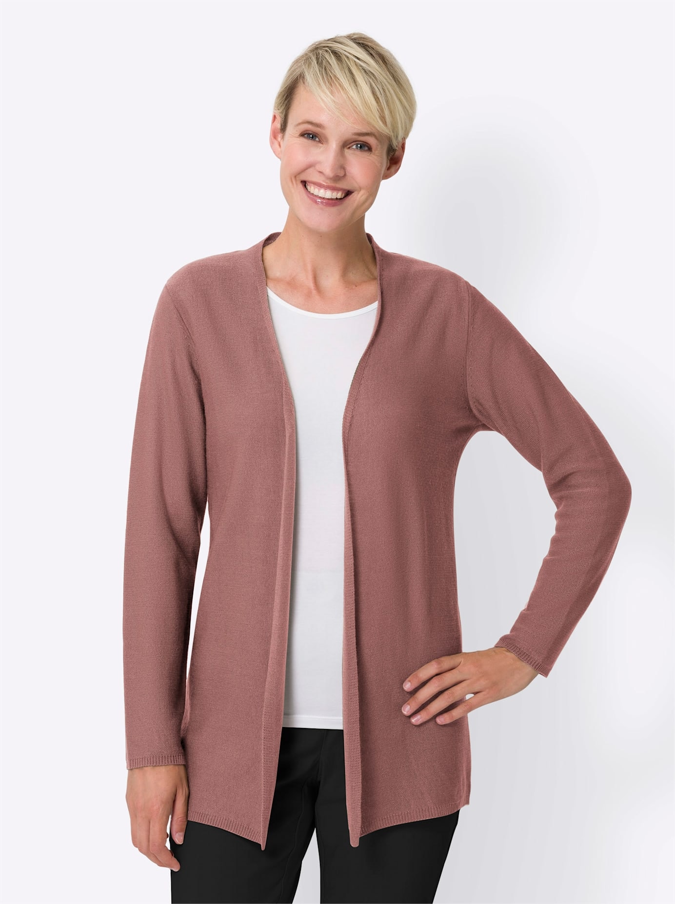 Classic Basics Longstrickjacke