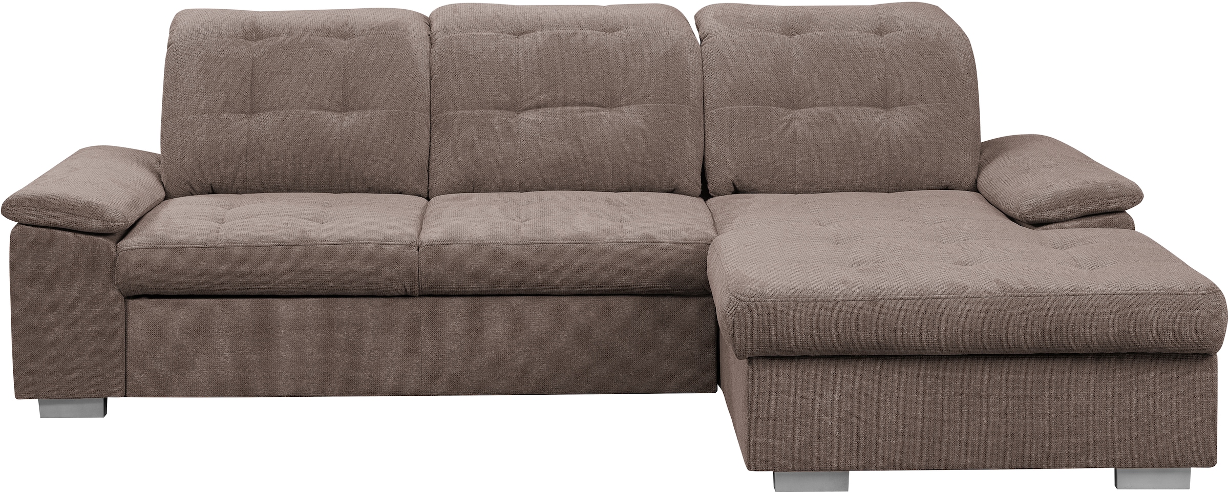 WERK2 Ecksofa Carmen, Sofa, Eckcouch mit Schlaffunktion, Bettkasten und Sitztiefenverstellung