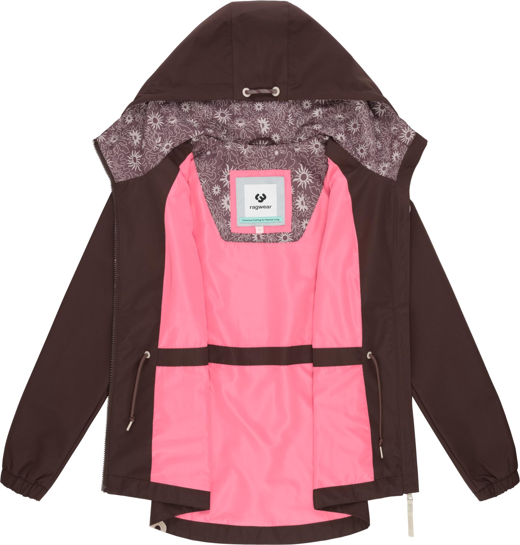 Ragwear Funktionsjacke »Dankka« mit Kapuze Funktionelle Übergangsjacke mit Taillenzugkordel