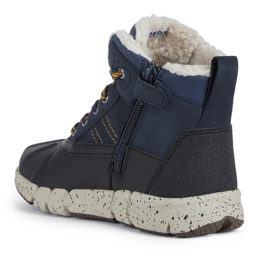 Geox Winterboots »J FLEXYPER BOY B ABX«, Schnürstiefel, Matsch Schuh mit gesprenkelter Laufsohle