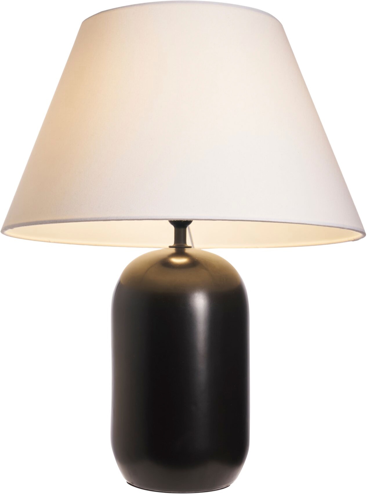 Pauleen Tischleuchte »Mystic Shine max 20W E14 Weiß/Schwarz 230V Stoff/Keramik« E14 1 Stk. IP20