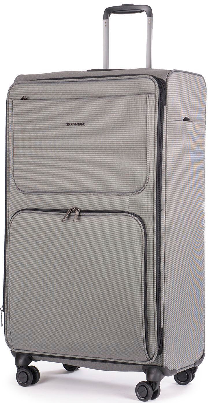 Stratic Weichgepäck-Trolley »Bendigo Light + L, silver«, 4 Rollen, Reisekoffer großer Koffer Aufgabegepäck TSA-Zahlenschloss