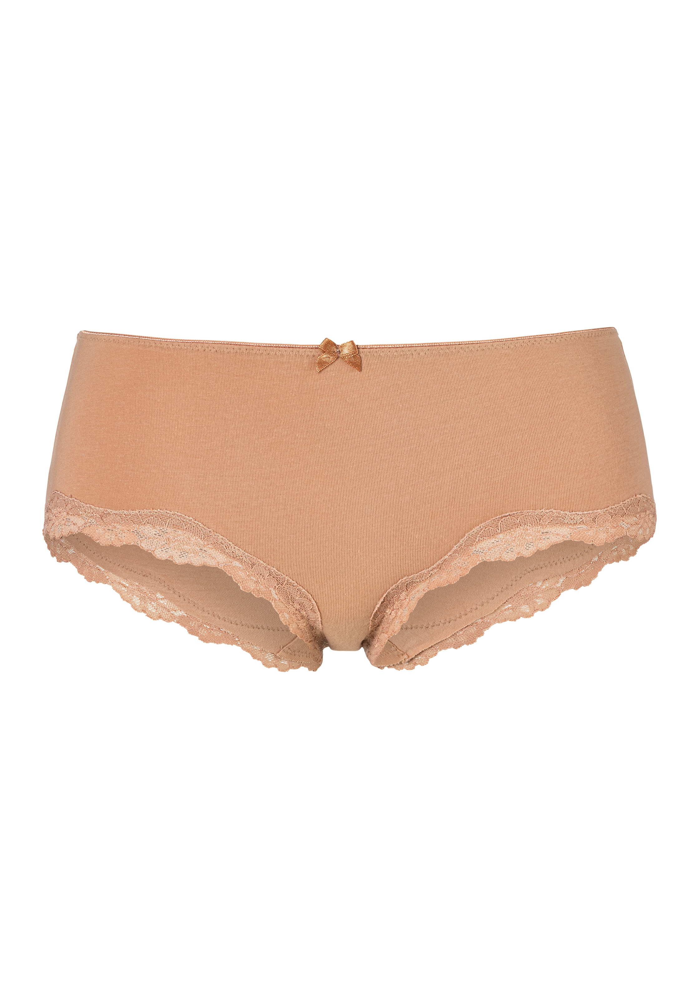 LASCANA Panty, (Packung, 3 St.), aus elastischer Baumwolle mit zarter Spitze