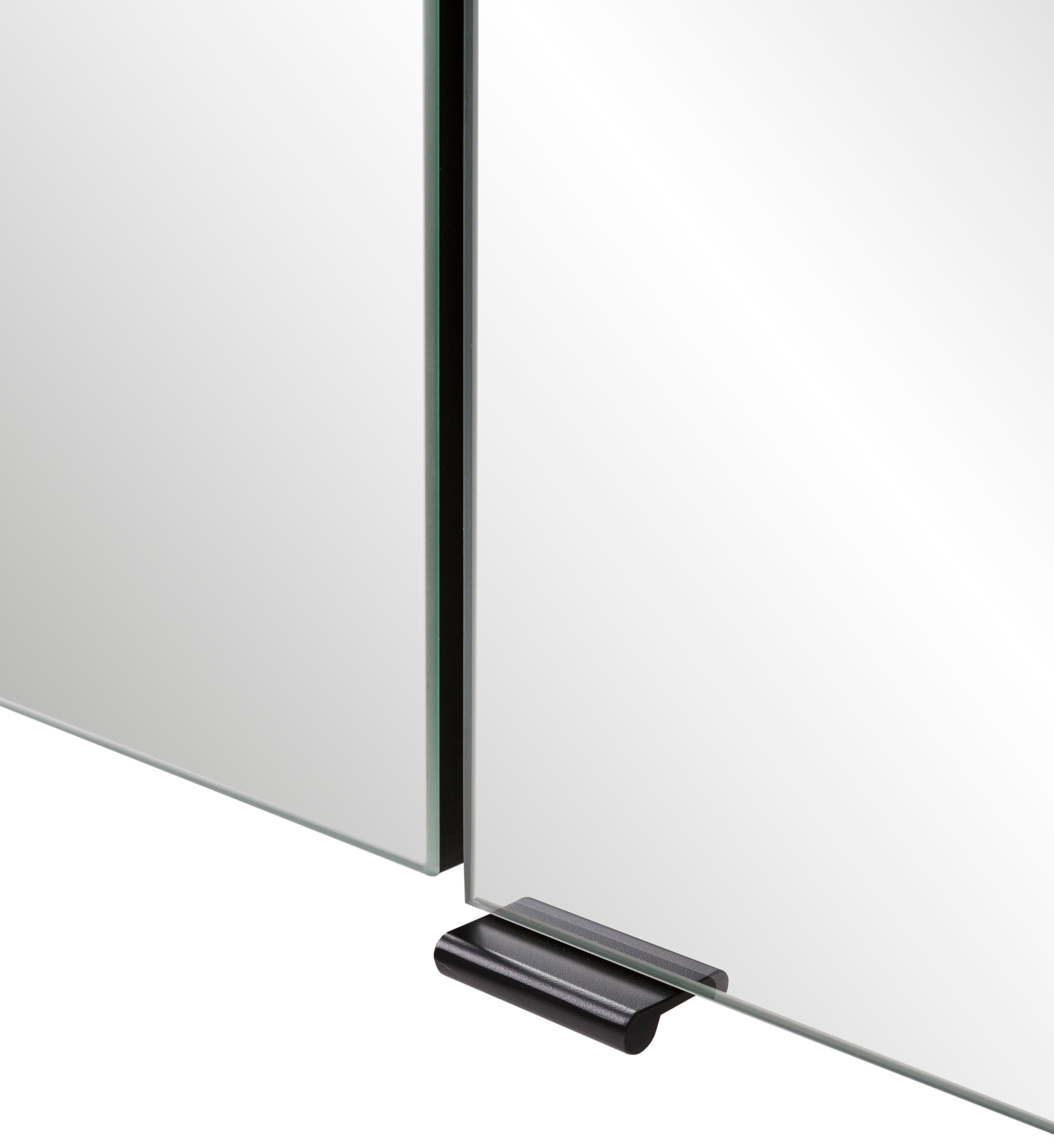 welltime Badmöbel-Set »Welltime, York Waschtisch-Set 80 cm, weißes oder schwarzes Becken«