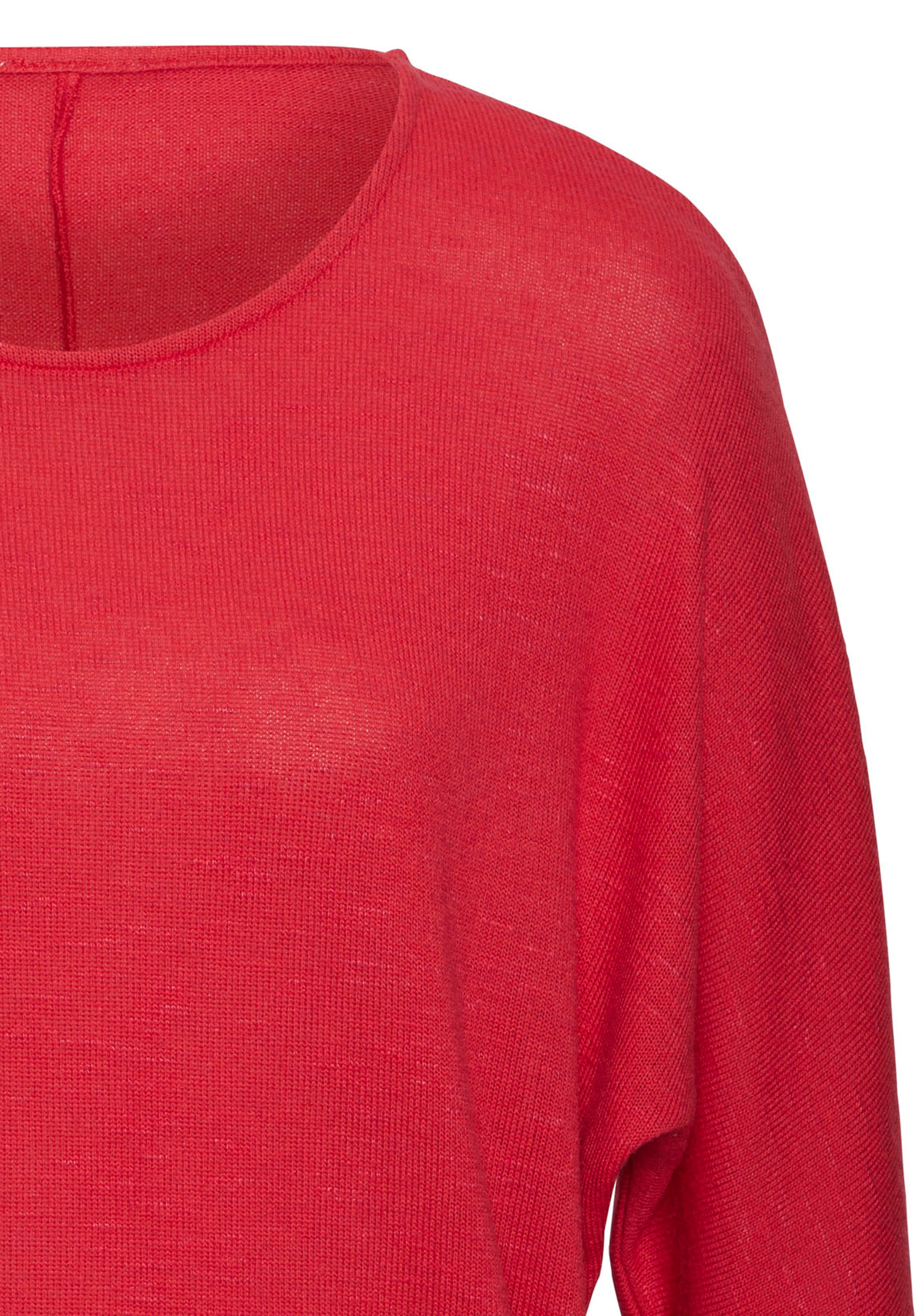 Thumbnail - Vivance Langarmshirt "mit breitem Bund", aus strukturiertem Feinstrick mit Viskose
