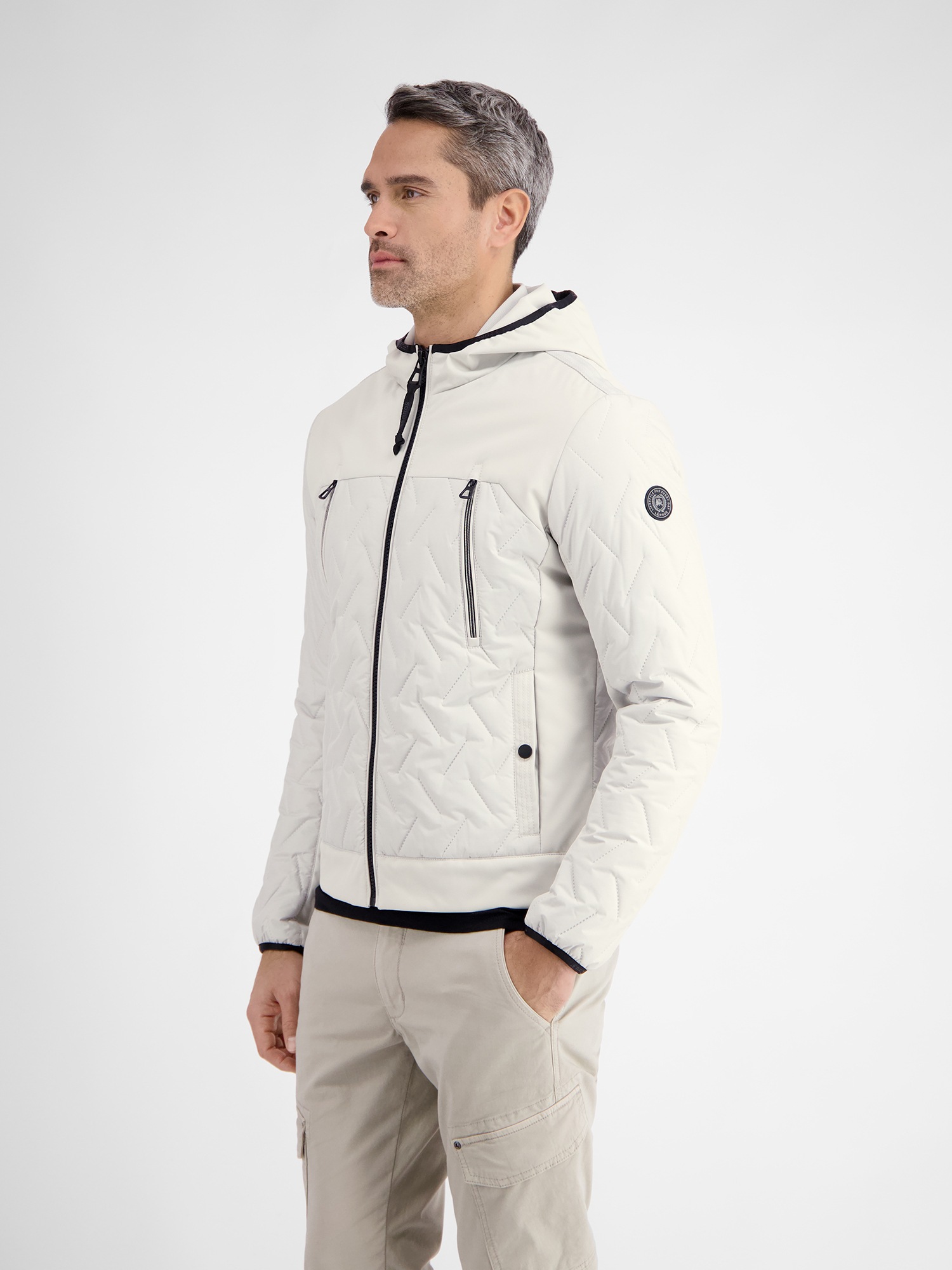 LERROS Steppjacke »LERROS Herren Steppjacke mit Kapuze«, mit Kapuze, Wasser- und windabweisend