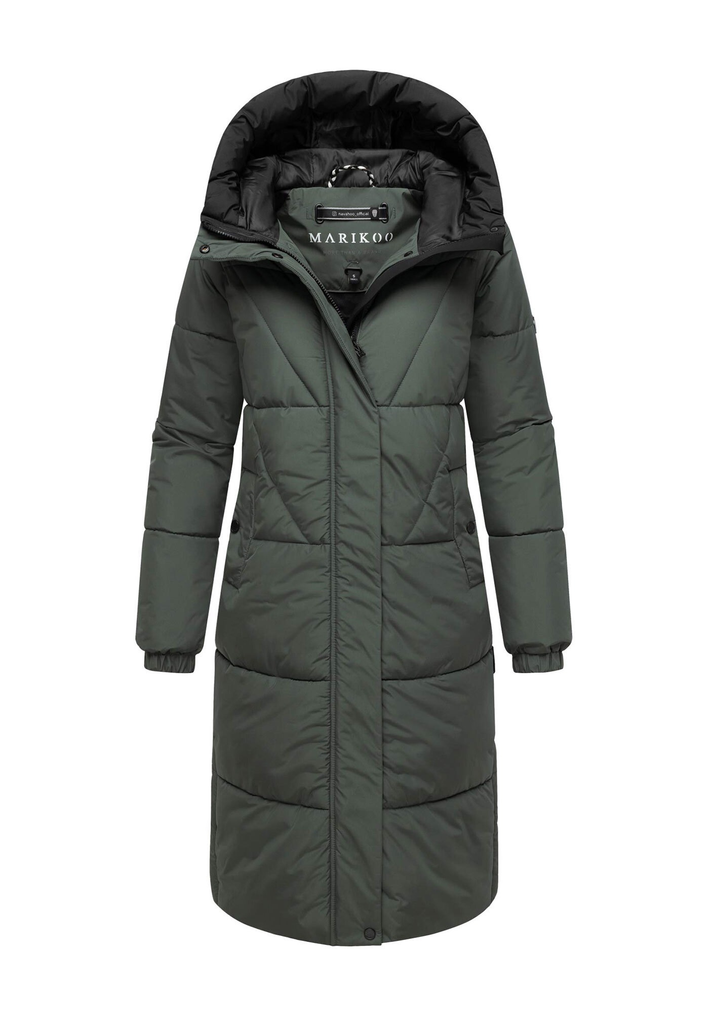 Marikoo Winterjacke »Yaskaa«, Bewegungsschlitze mit Druckknopfverschluss