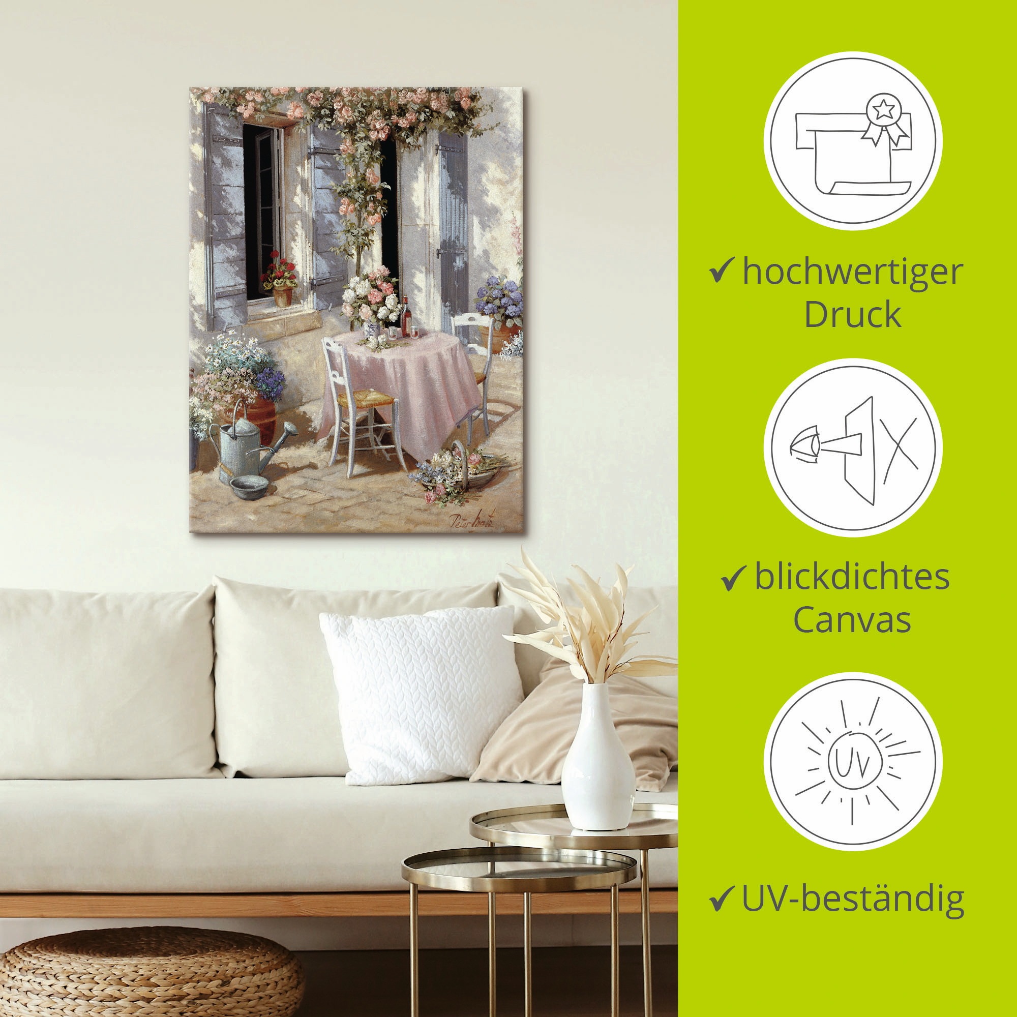 Artland Wandbild »Einladung«, Garten, (1 St.), als Leinwandbild, Poster in verschied. Größen
