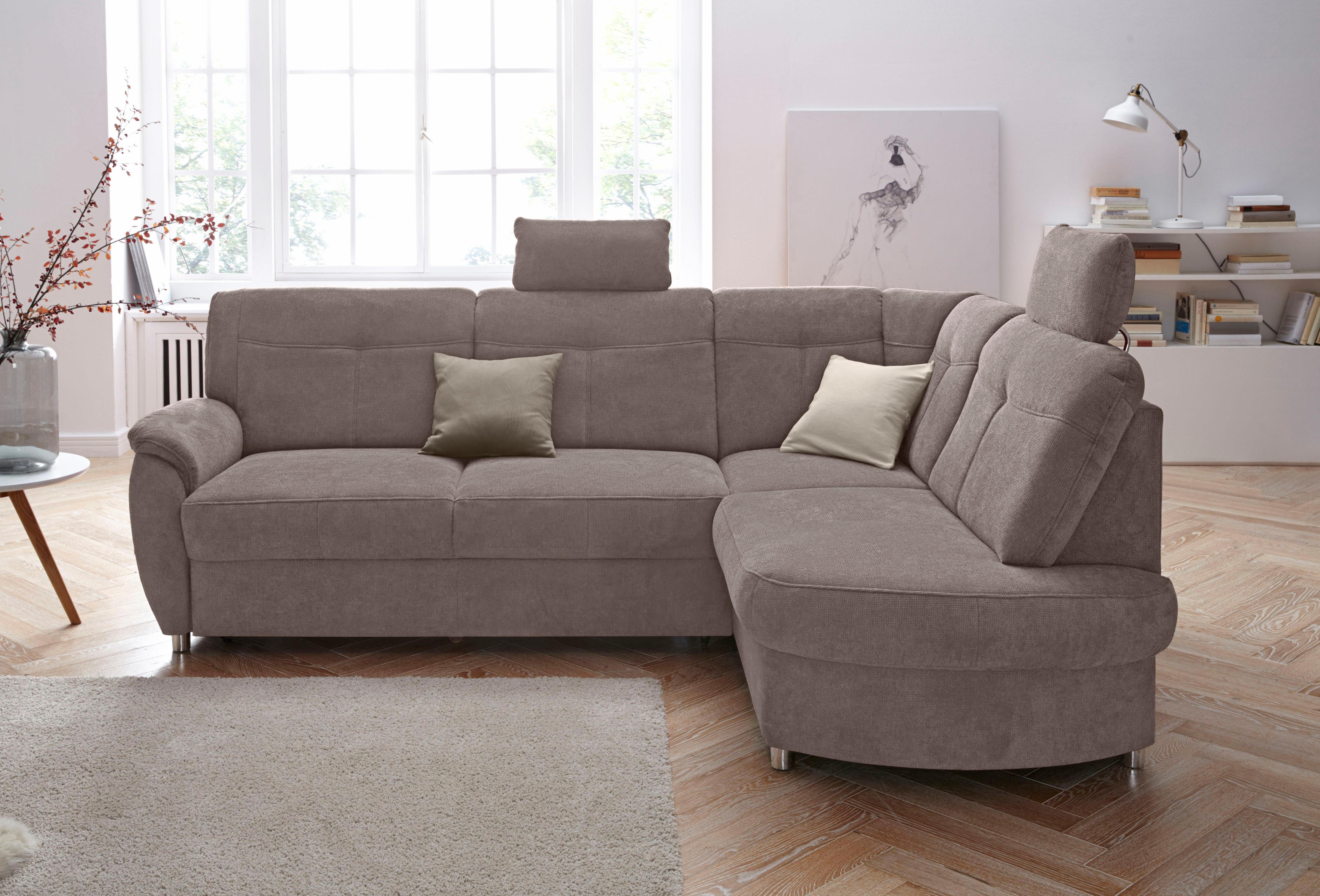 sit&more Ecksofa "Sonoma, L-Form, B: 246 cm, Bettfunktion & Bettkasten optional" Federkern, komfortable Sitzhöhe 45 cm, frei im Raum stellbar