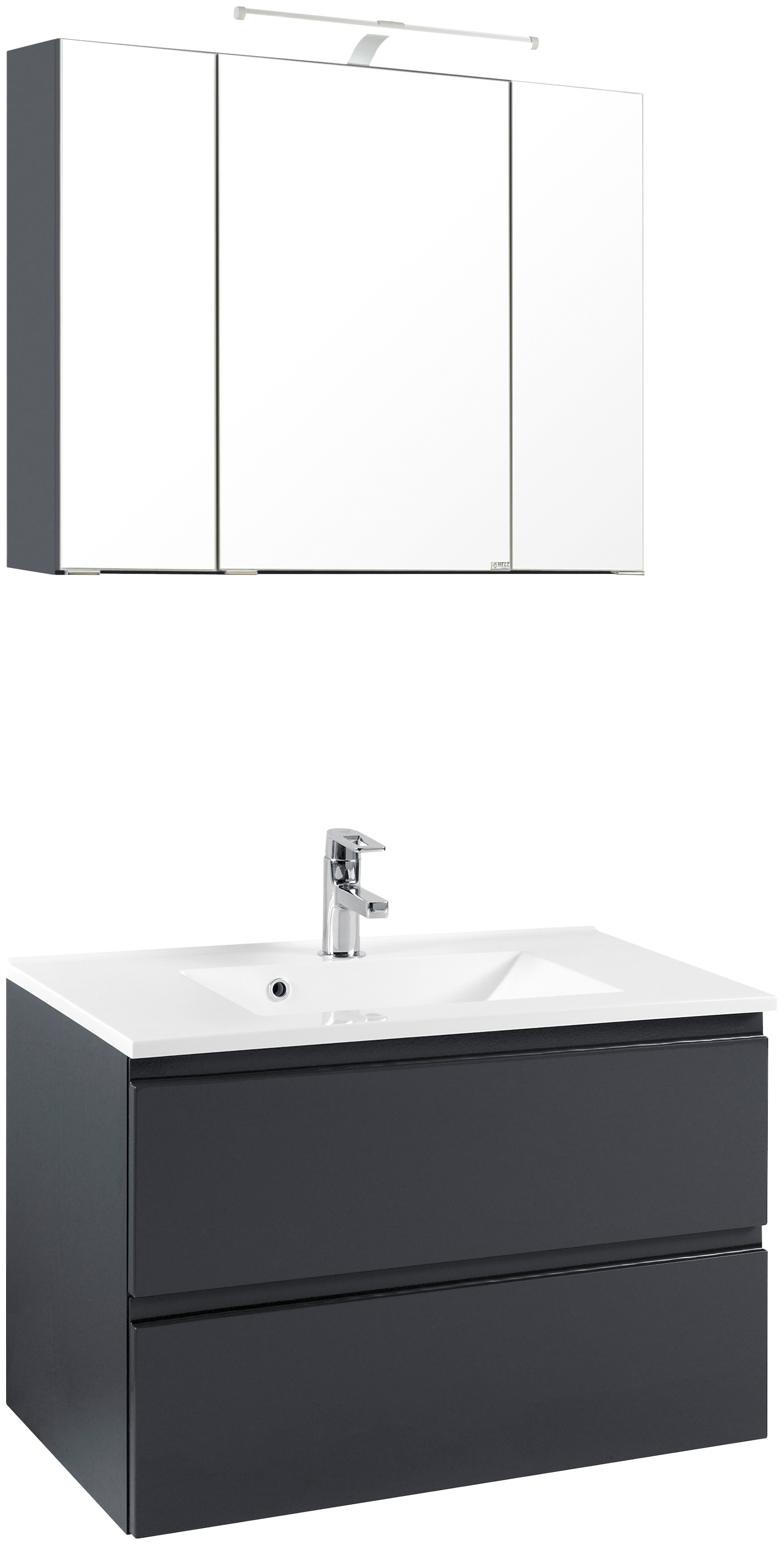 welltime Badmöbel-Set "Cardiff" 2 Stk. tlg. Breite 80 cm, griffloses Design günstig online kaufen