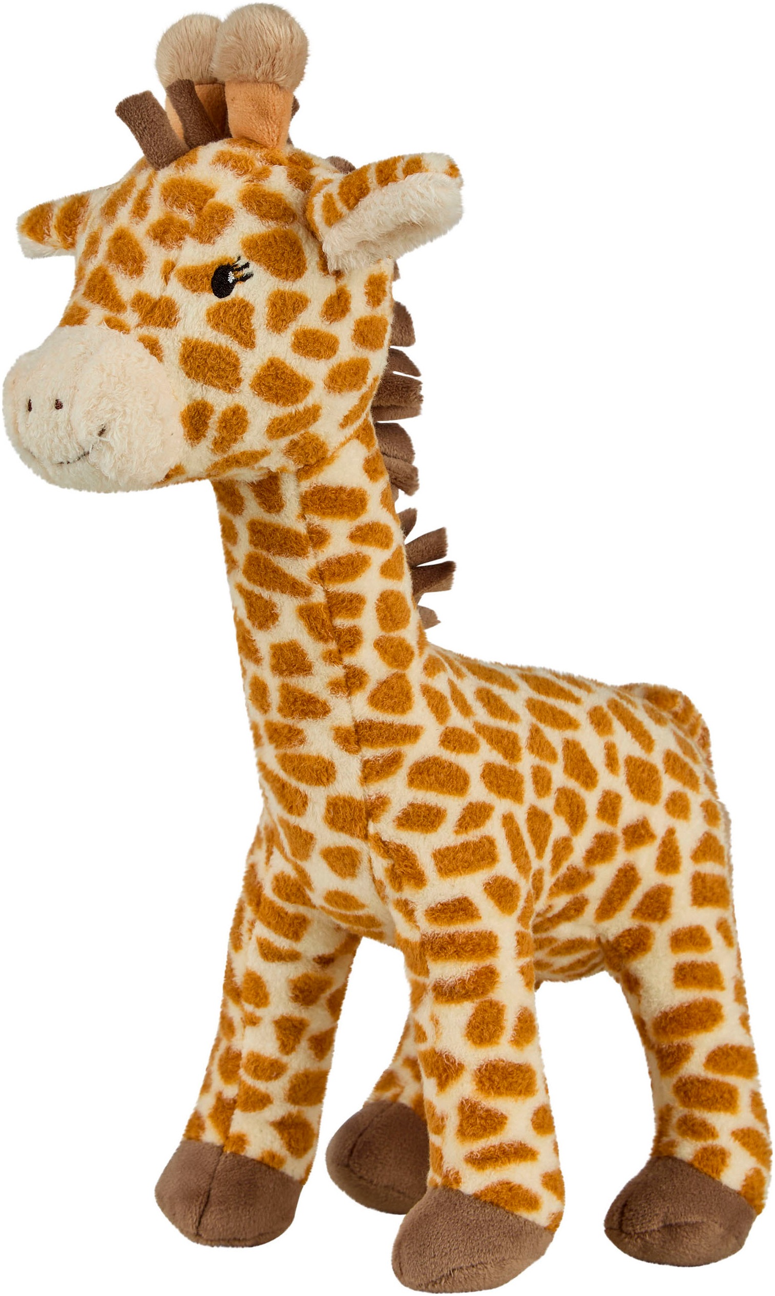 "Kuscheltier STERNTALER ""Giraffe Kaya, L"", braun (goldbraun), Plüschfiguren, KinderH:33cm, Baumwolle, Polyester, Kuscheltier, mit Rassel, H:33cm"