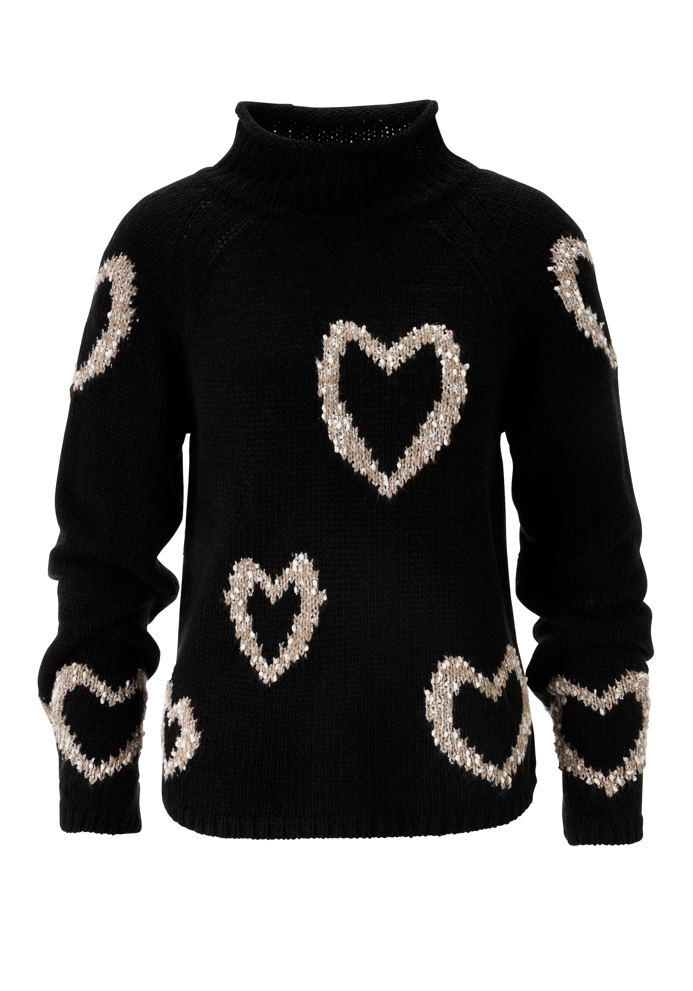 Aniston CASUAL Strickpullover, mit eingestrickten Herzen - NEUE KOLLEKTION