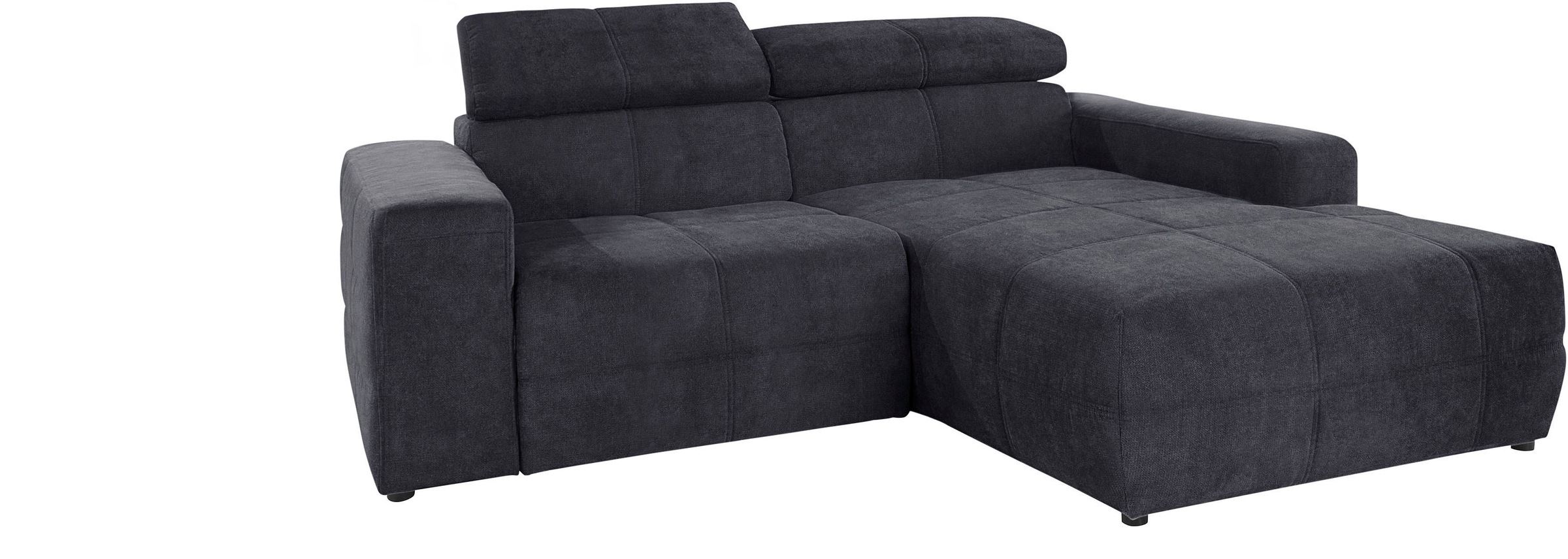 DOMO collection Ecksofa »Brandon Sitzbelastung 140 kg, kleine Ausführung B/T/H: 214/100/80 cm«, Mit Kopfteilverstellung, auch in Leder und Cord, L-Form