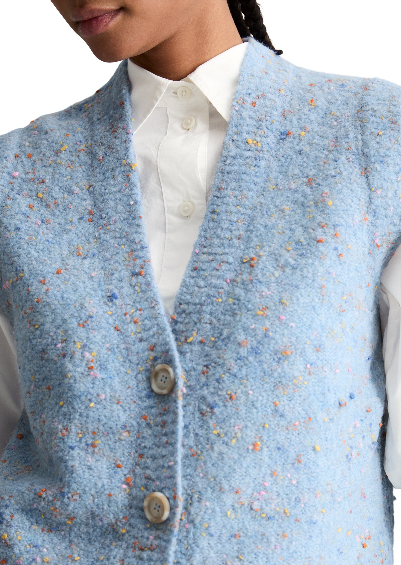 Marc O'Polo DENIM Strickweste »aus Schurwolle-Viskose-Mix«
