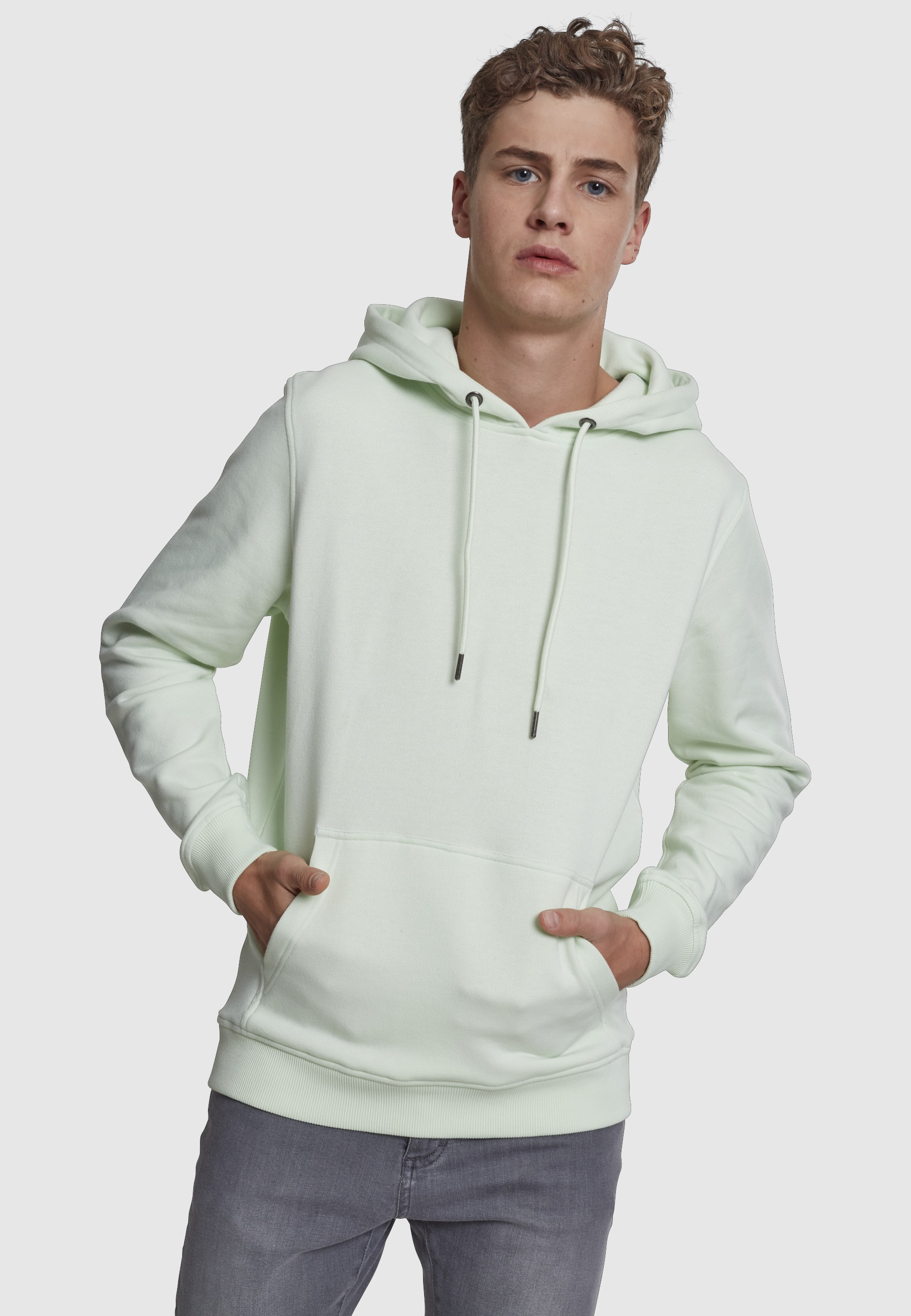 URBAN CLASSICS Rundhalspullover »Urban Classics Herren Basic Sweat Hoody« 1 Stk.
