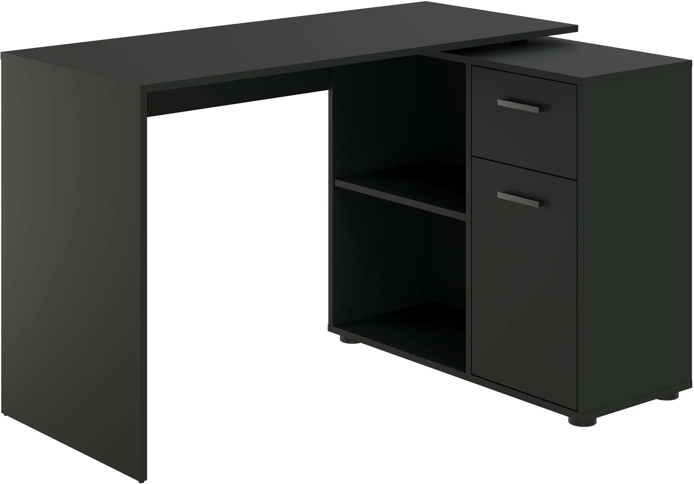FMD Eckschreibtisch "AUGSBURG", Schreibtisch/ Sideboard m. Stauraum, beids. günstig online kaufen