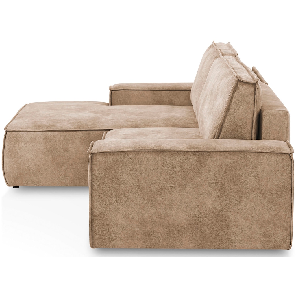 Ecksofa SHERWOOD Schlafsofa, mit Bettkasten, Cord-Bezug