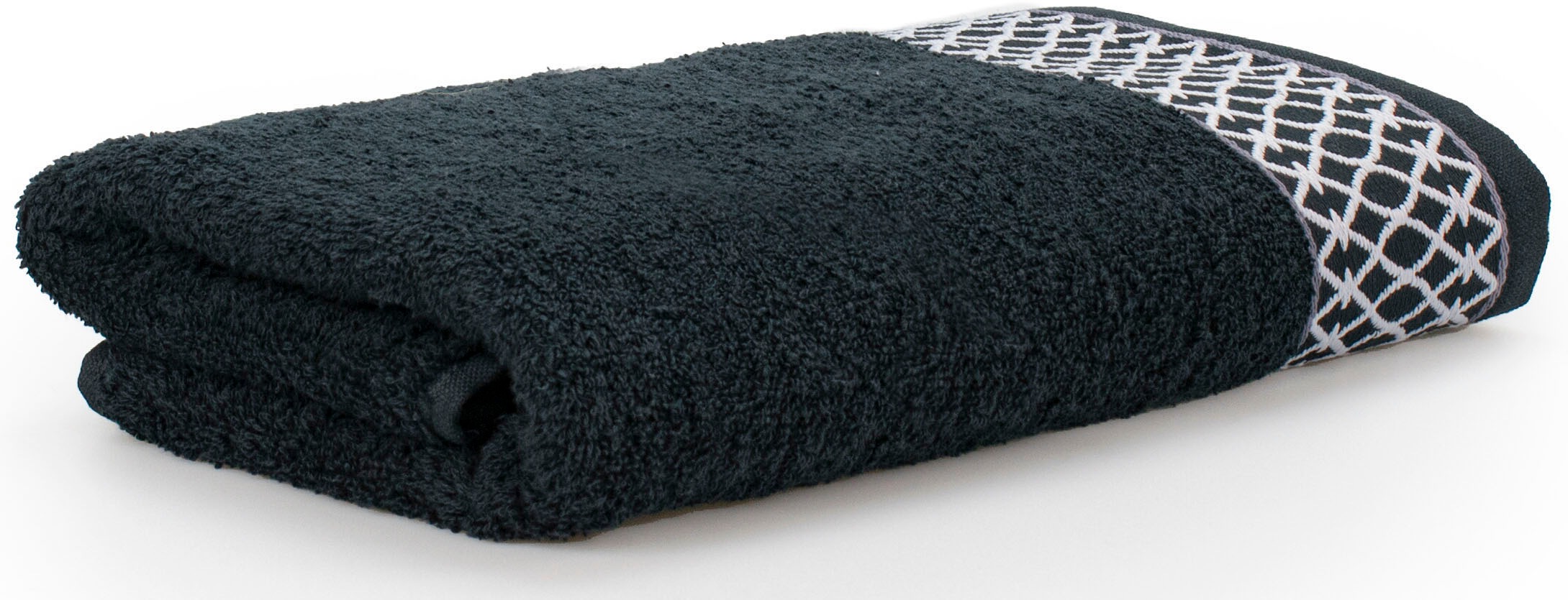 Duschtuch, B:67cm L:140cm, schwarz, MÖVE FOR FROTTANA, Walkfrottier, Obermaterial: 100% Baumwolle, Handtücher, "Oriental Ornaments", Hautfreundliche