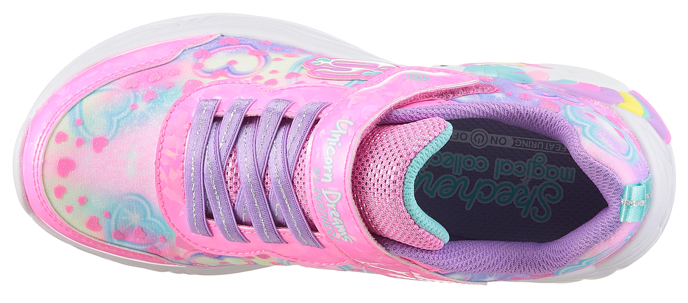 Skechers Sneaker »UNICORN DREAMS«, Klettschuh mit Einhorn, Größenschablone zum Download