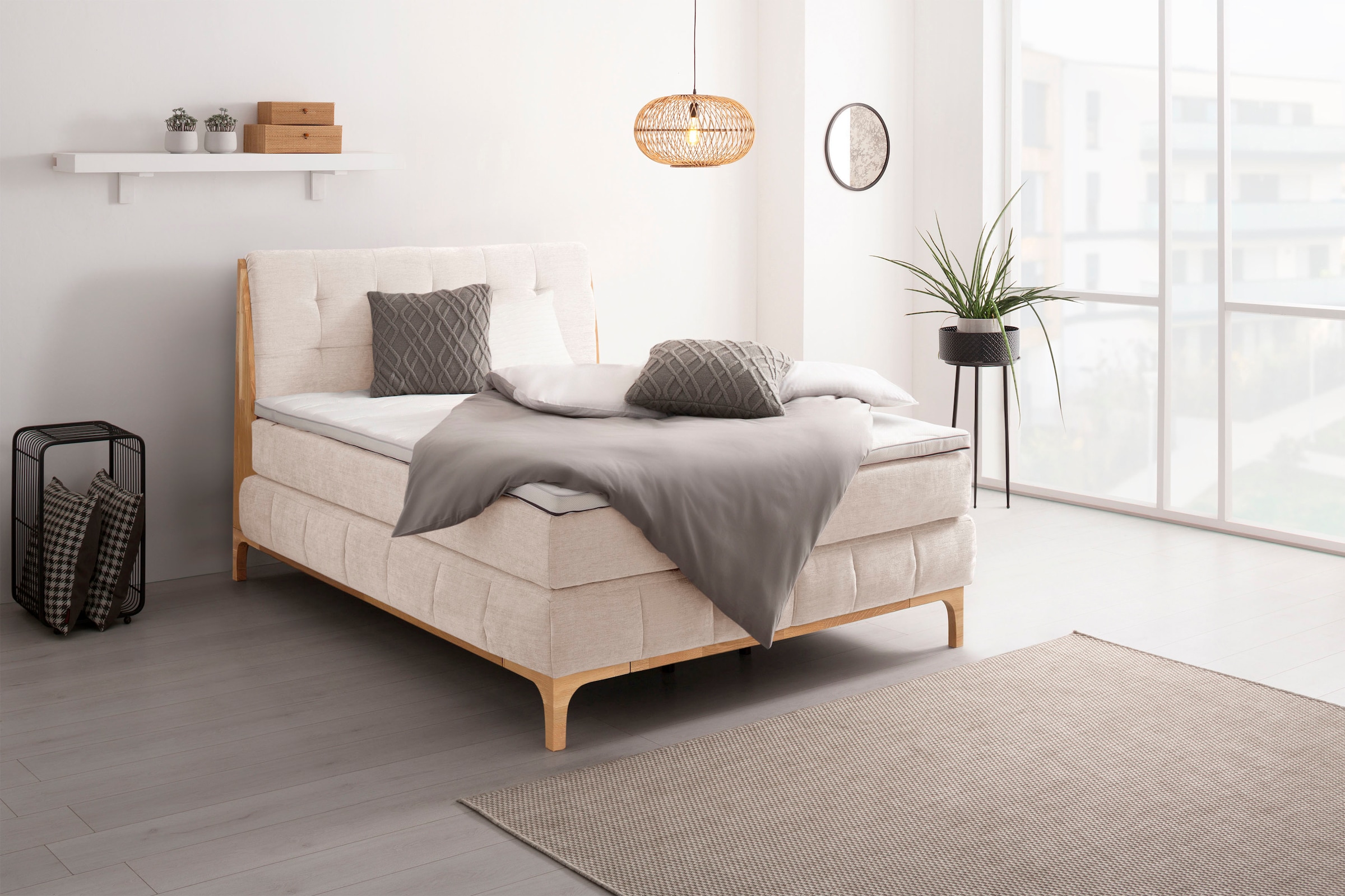 OTTO products Boxspringbett "Jelle" 5 Stk. tlg. zertifizierte, recycelte Be günstig online kaufen
