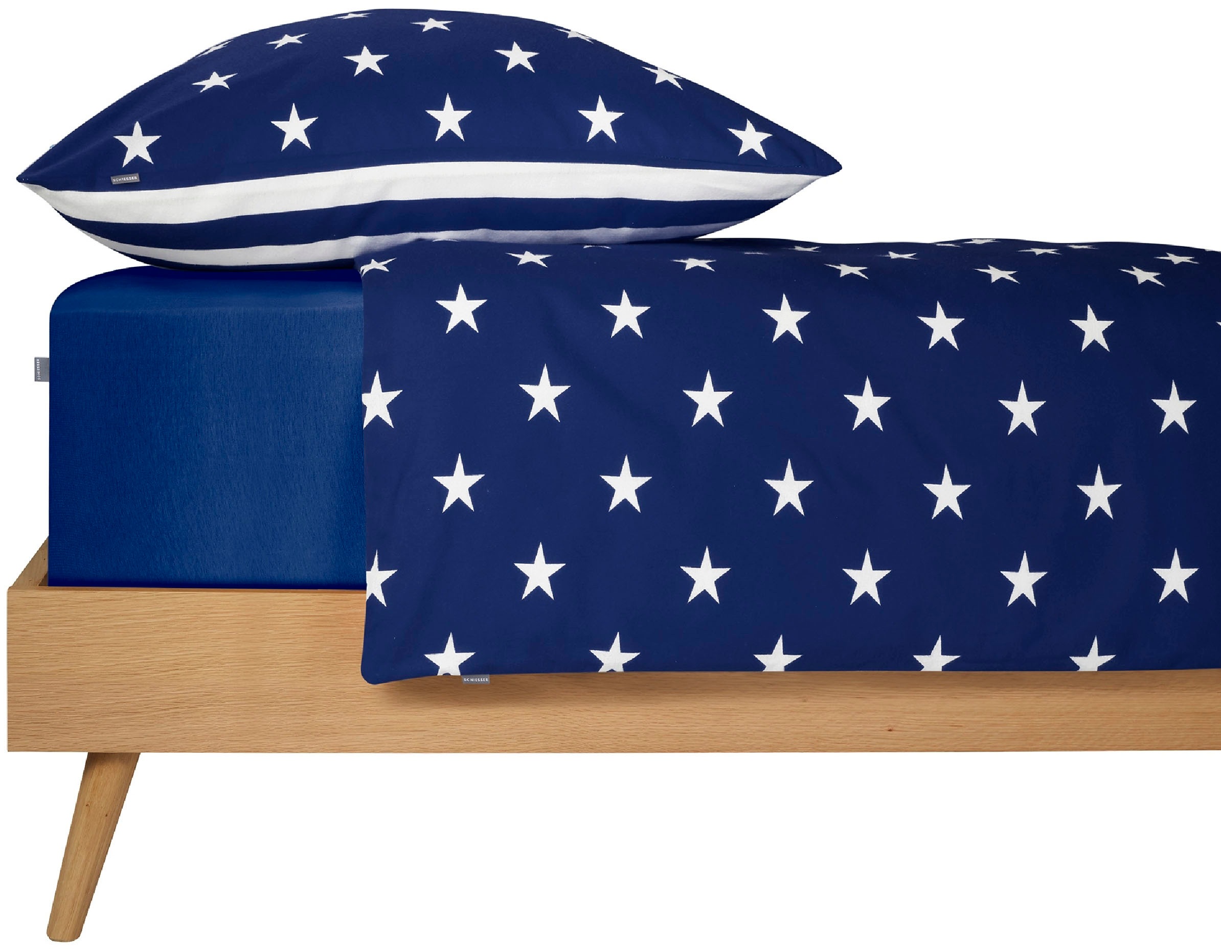 Schiesser Wendebettwäsche "Stars & Stripes aus weicher Baumwolle mit Sterne günstig online kaufen
