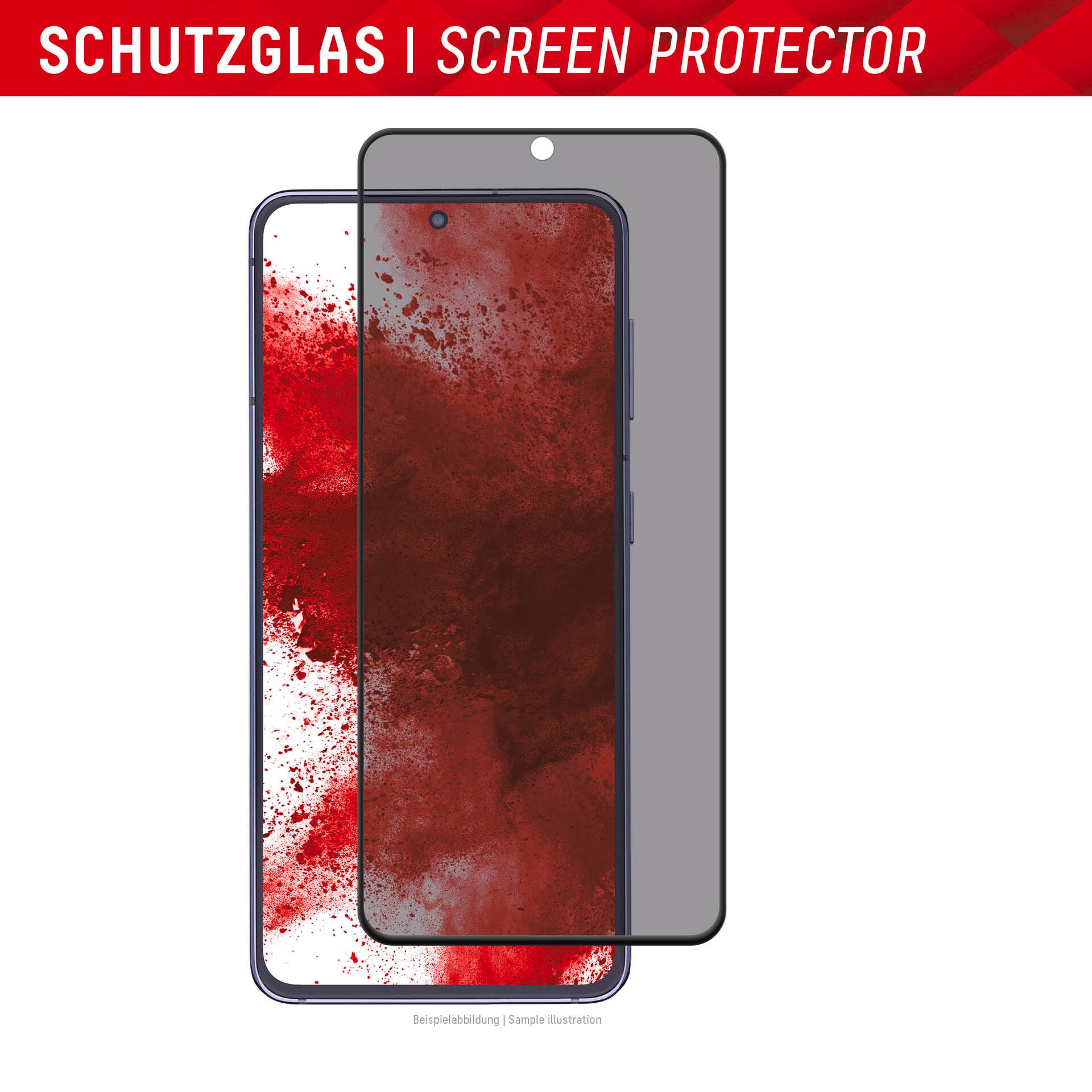 Displex Displayschutzglas »Privacy Glass FC - Samsung Galaxy S22+/S23+«, Blickschutz Displayschutzfolie Displayschutz kratzer-resistent 10H