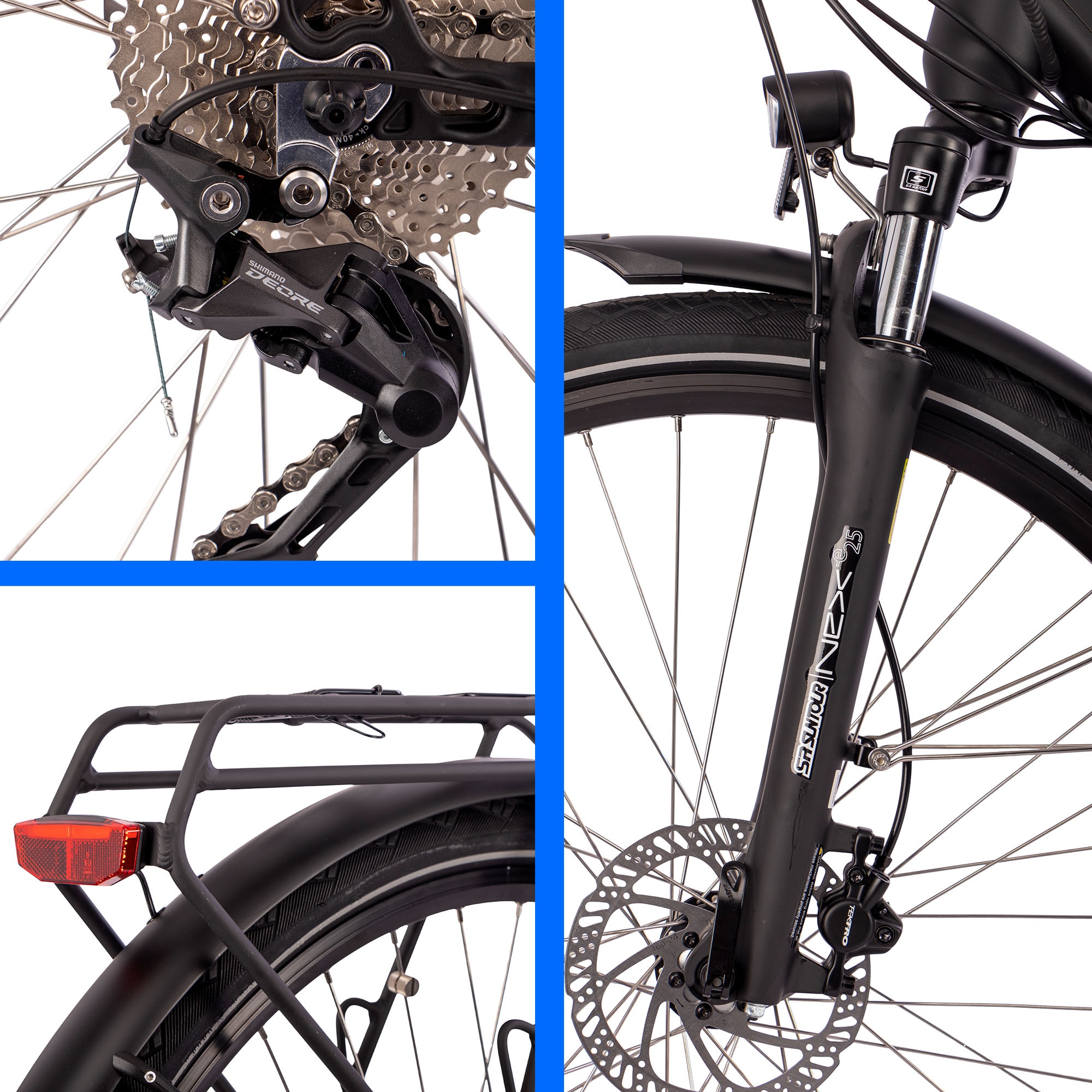SAXONETTE E-Bike »Premium Sport (Diamant)«, 10 Gang, Mittelmotor 250 W, Pedelec, Elektrofahrrad für Herren