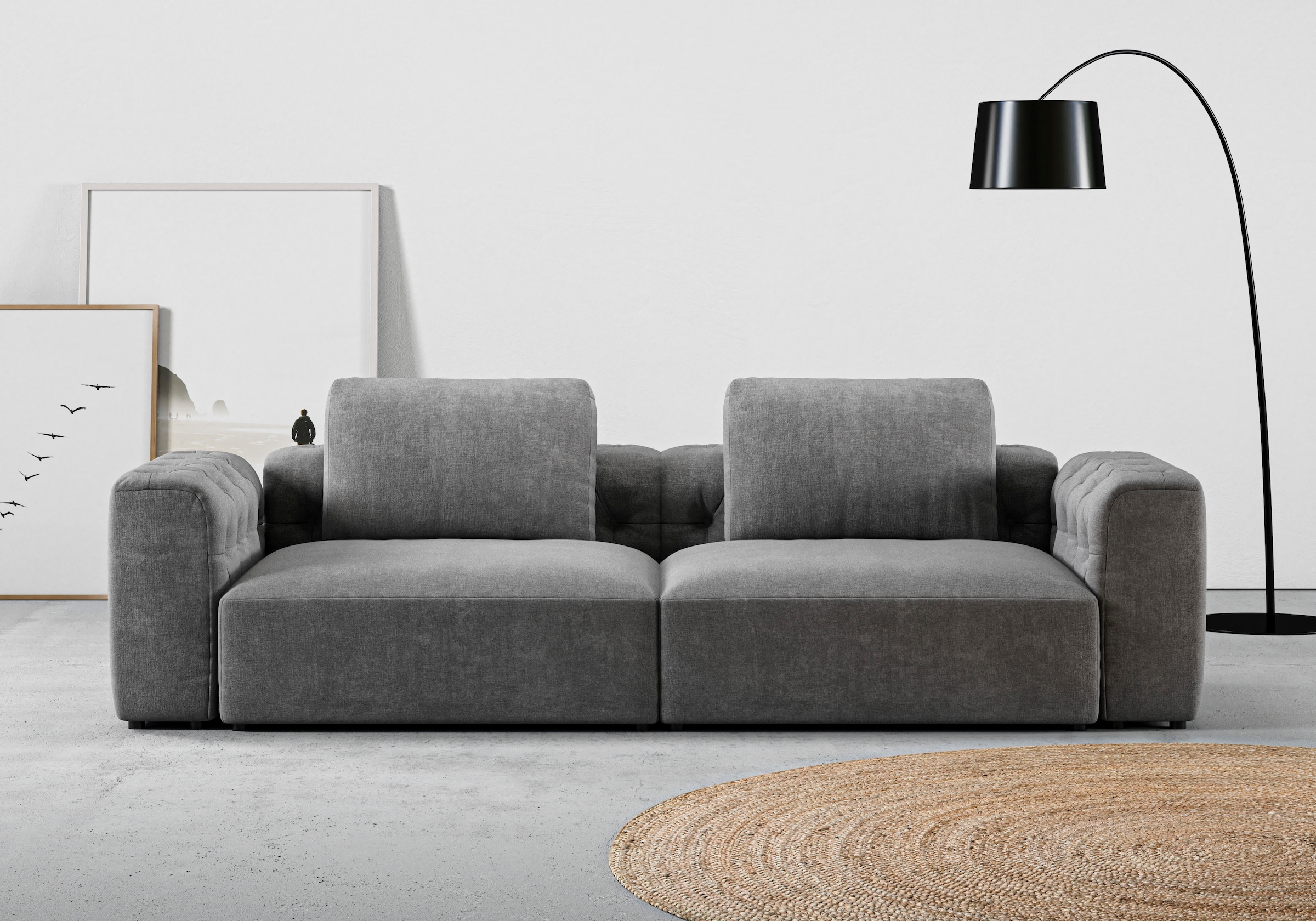 Home affaire 2,5-Sitzer "Cushid" Modulsofa, bestehend aus 2 Teilen, Breite günstig online kaufen