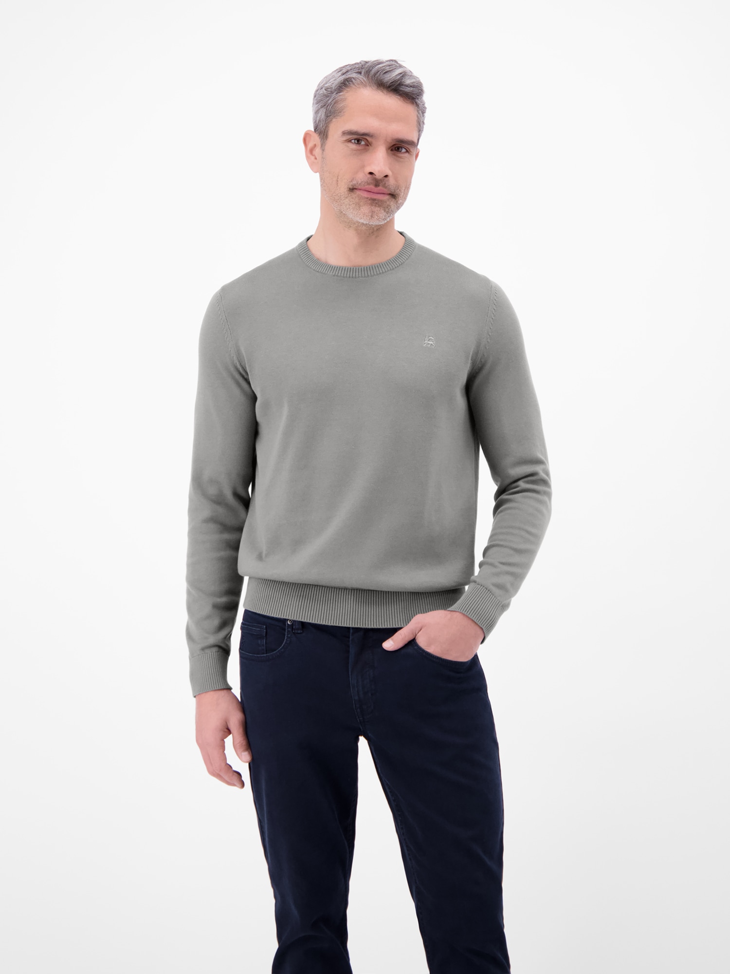 LERROS 1100000002199 "Herren Strickpullover aus Baumwolle mit Crewneck Ausschnitt" Weicher Strick-Pullover, Rundhalsausschnitt, lange Ärmel, pflegeleicht