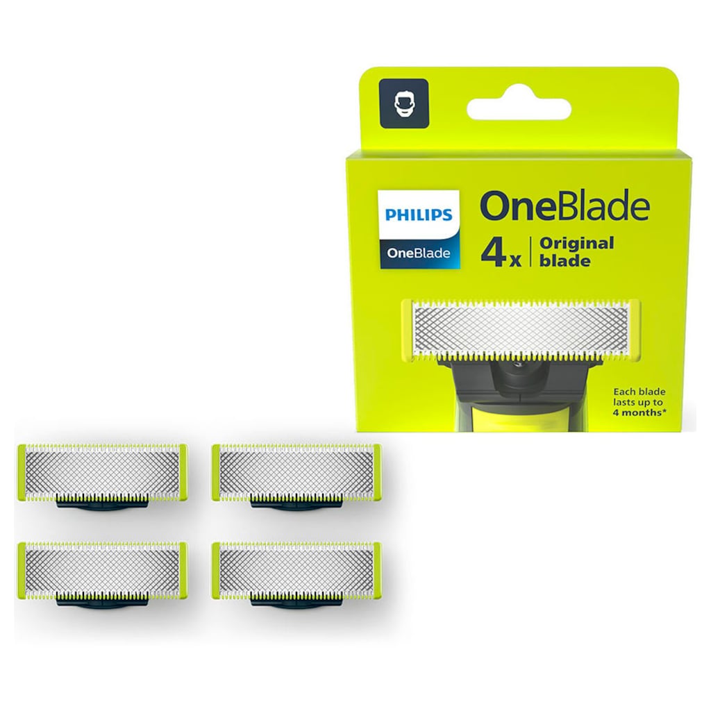 Philips Ersatzscherköpfe »OneBlade QP240/50«, (Set, 4 St.)