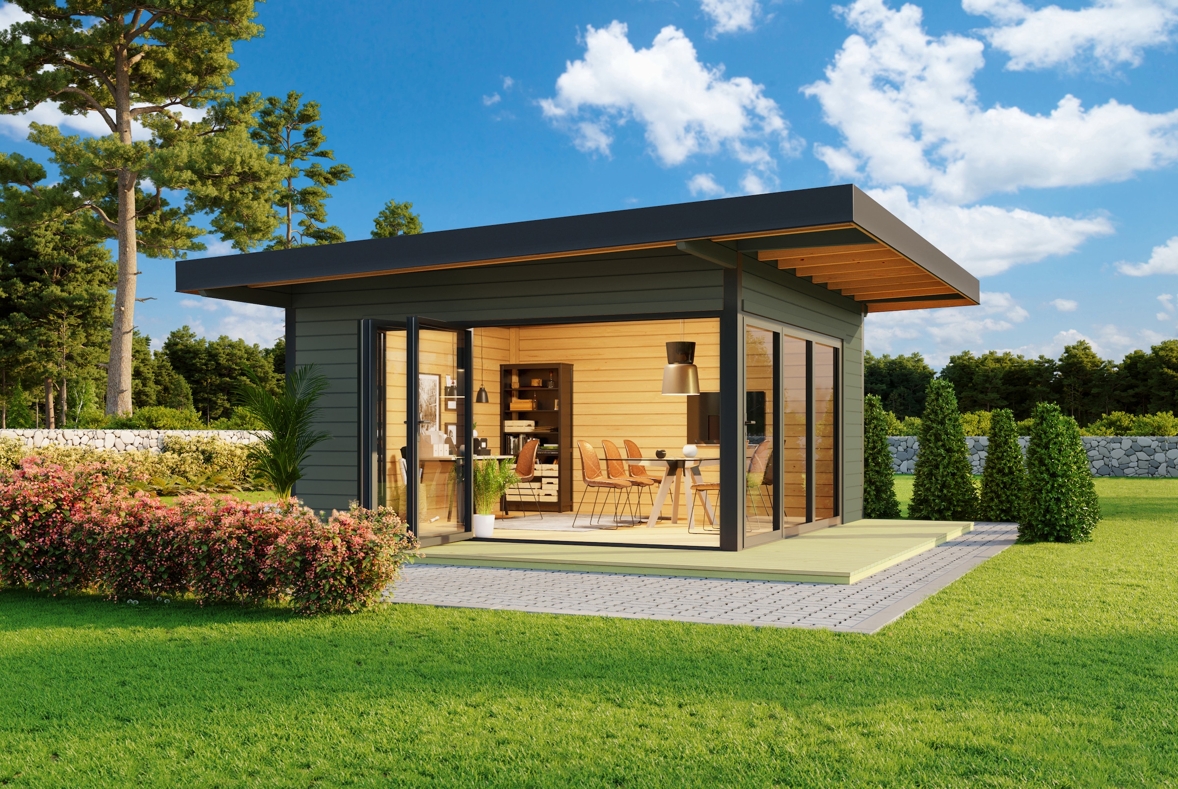 Nordic Holz Gartenhaus "DOMEO 9" günstig online kaufen