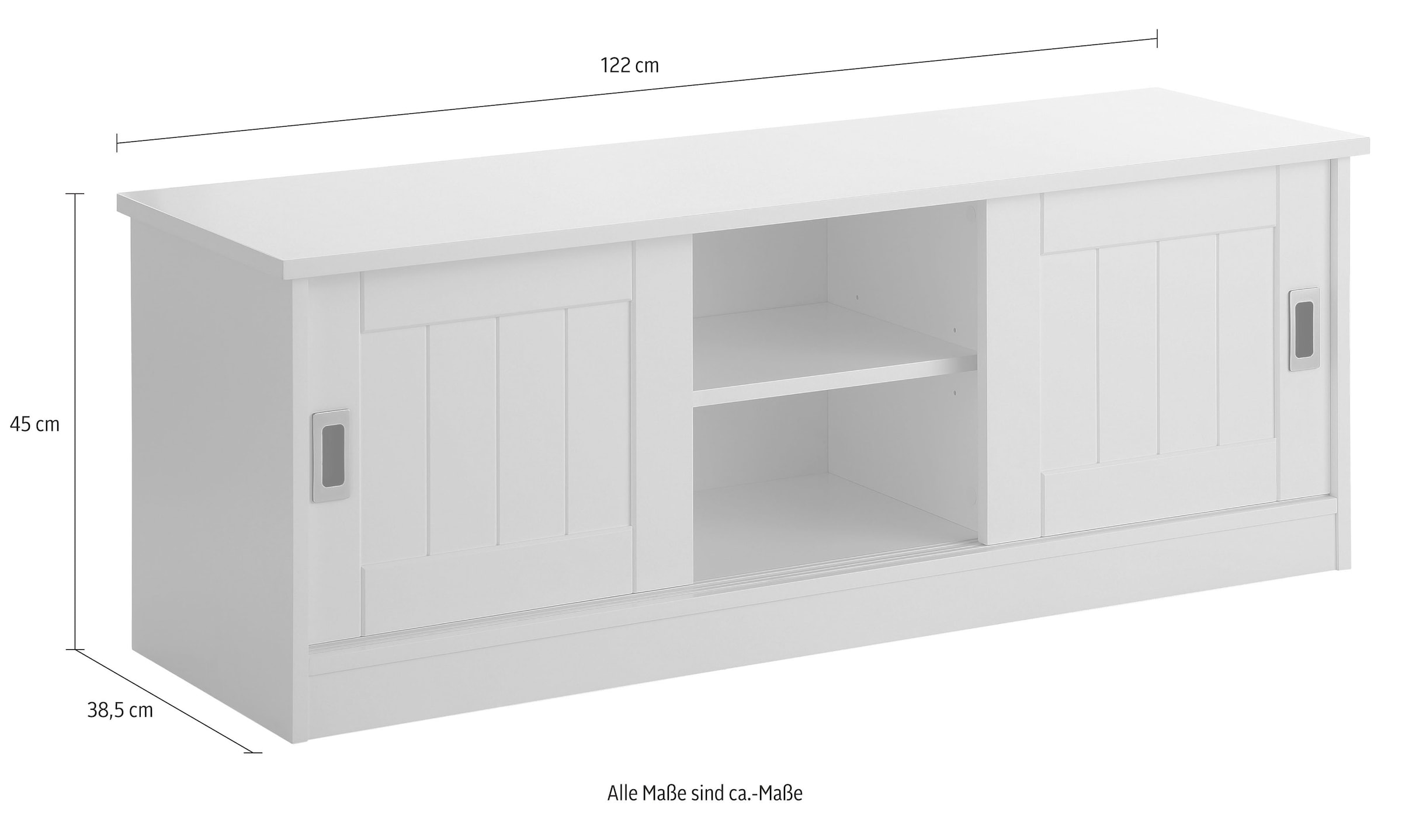 Home affaire Garderoben-Set »Nekso«, (4 St.), Set aus Schuhkommode, Garderobenschrank, Paneel und Sitzbank