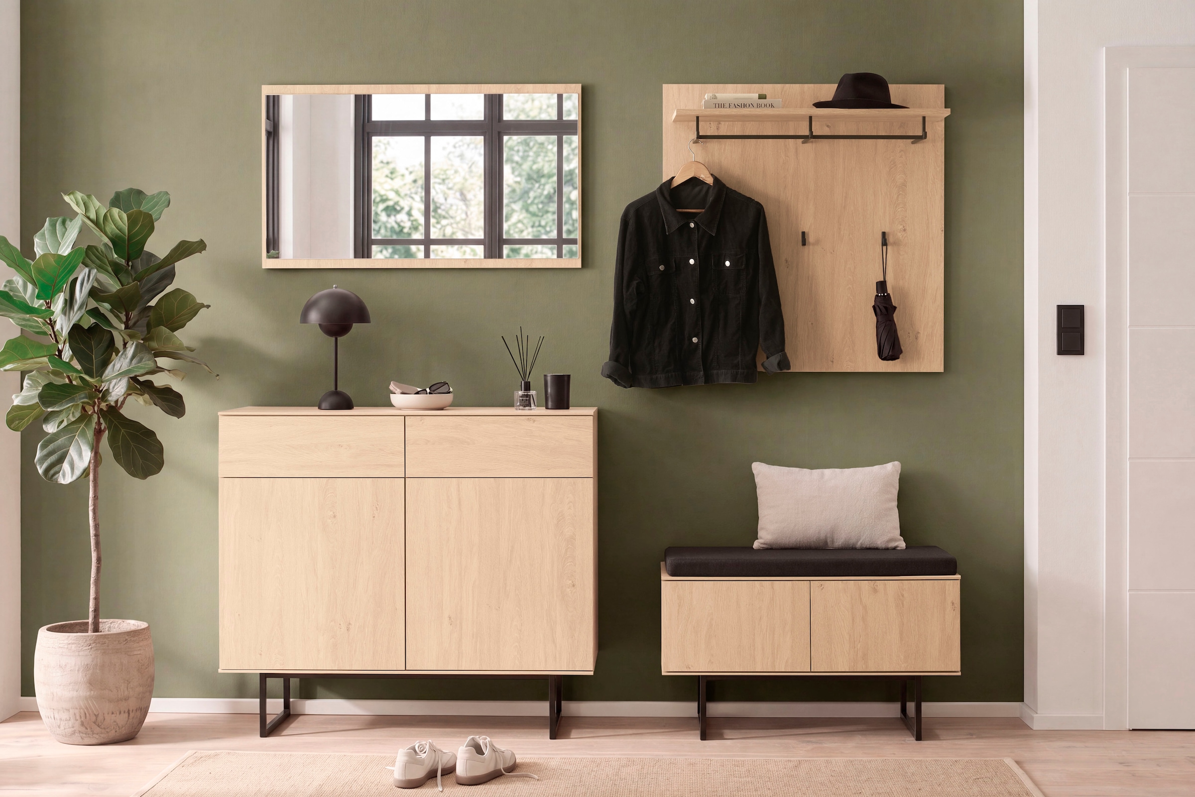 Home affaire Garderoben-Set »Lund, moderne Garderobe, Komplettset mit viel Stauraum« Set, 4 Stk. tlg.