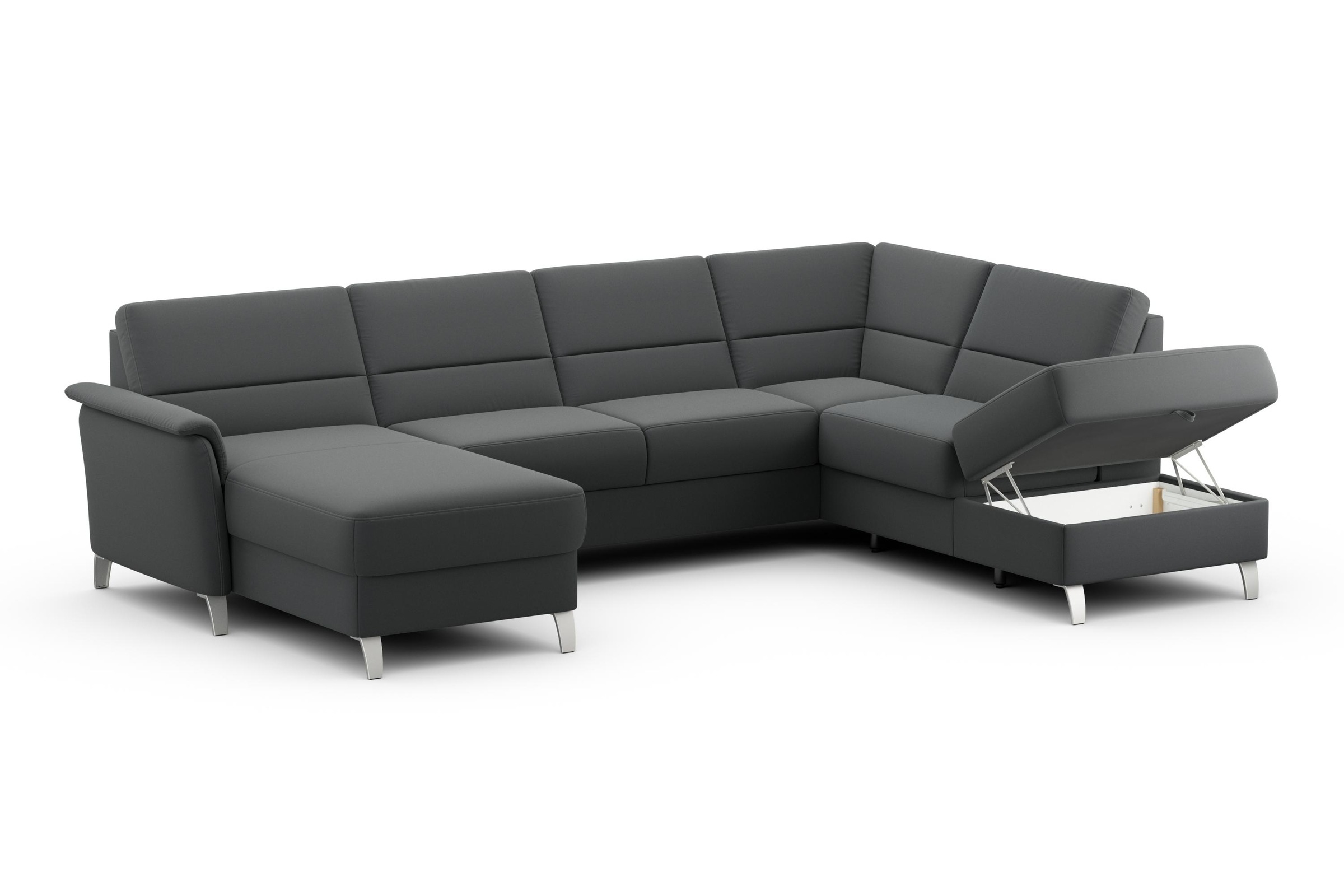 sit&more Wohnlandschaft »Palmera U-Form«, Federkern, wahlweise mit Bettfunktion und mit/ohne Stauraum