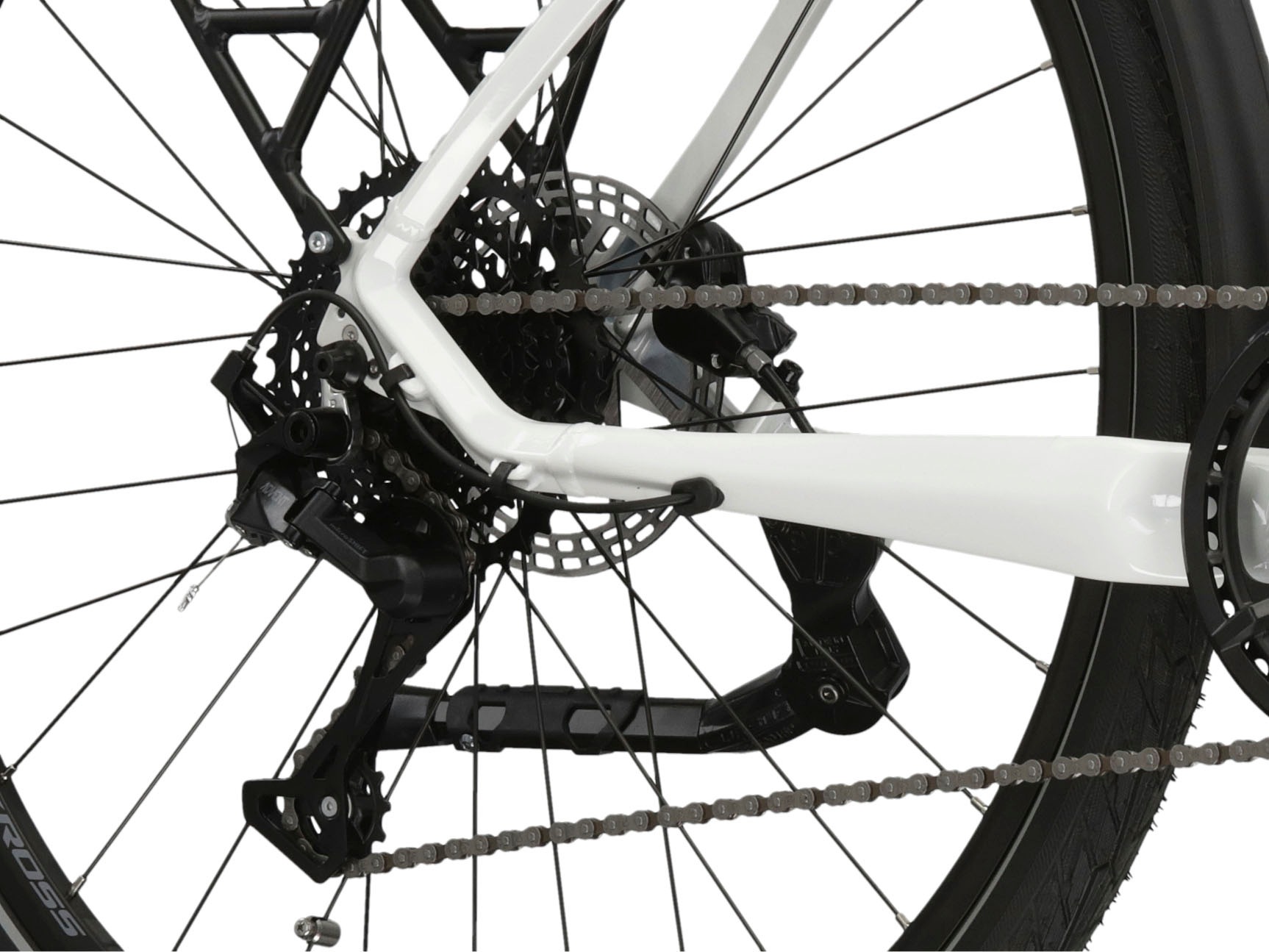 Kross E-Bike »KROSS E-Trekkingrad Trans 5.0 28" weiß 9 Gänge«, 9 Gang, microSHIFT, ADVENT M619, Mittelmotor 250 W