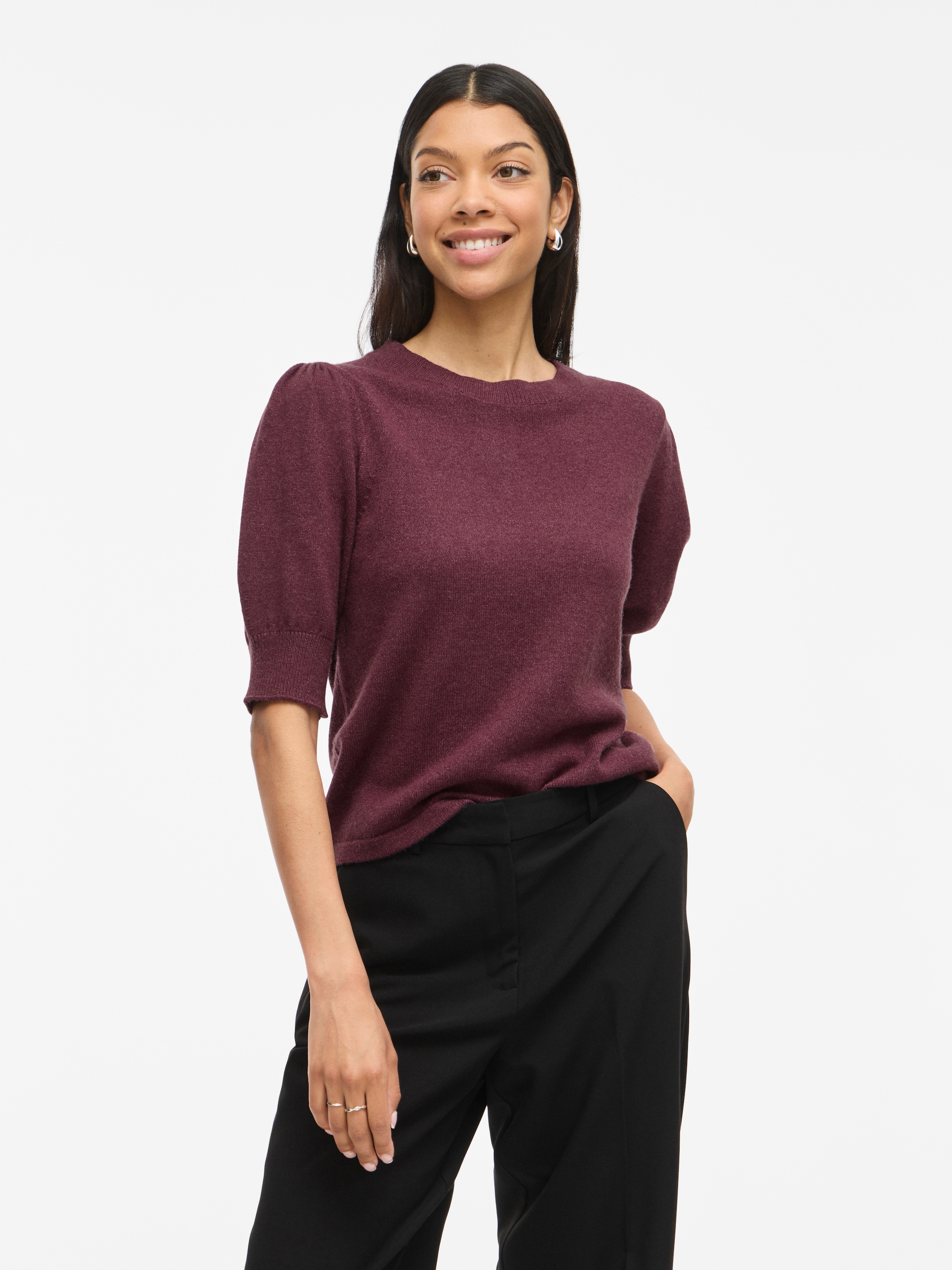 Vila Strickpullover "VIRIL 2/4 SLEEVE O-NECK KNIT TOP - NOOS" günstig online kaufen