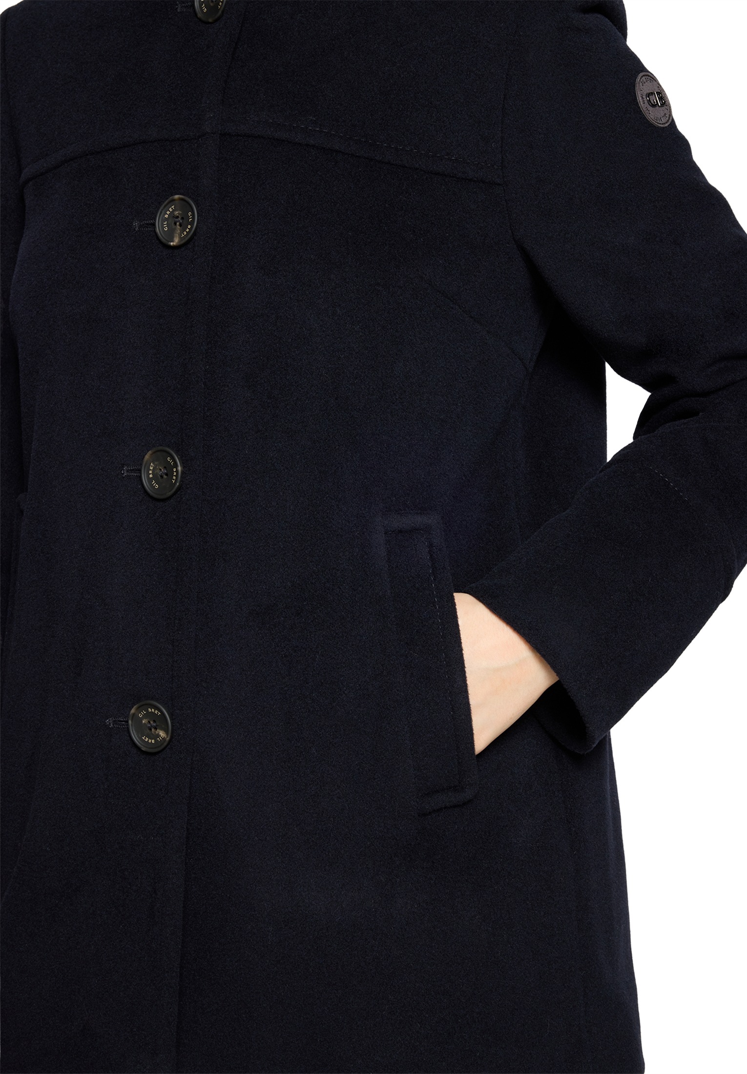 Gil Bret Fleecejacke mit Kapuze mit Knopfleiste und Kapuze