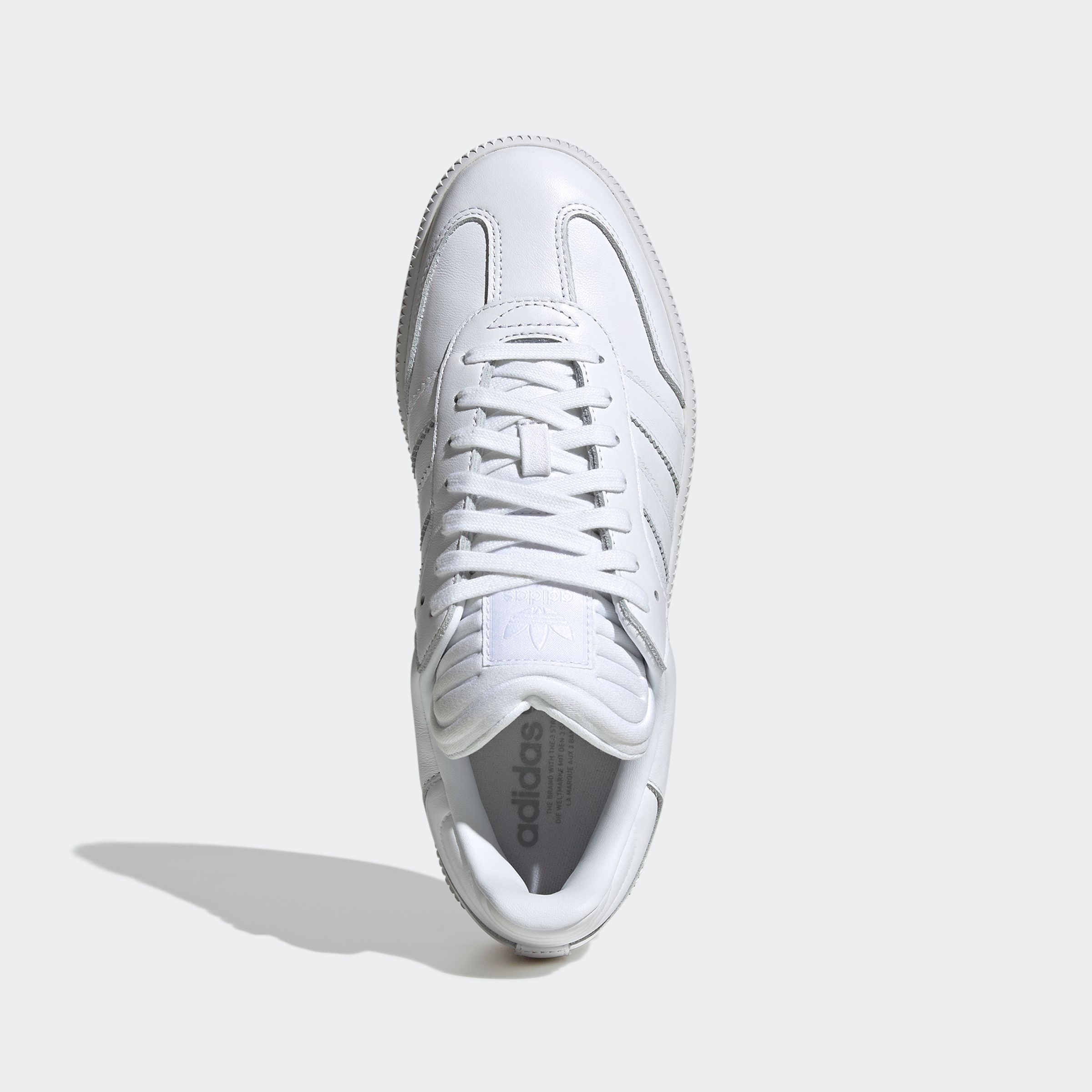 Sneaker ADIDAS ORIGINALS "SAMBA XLG", Damen, Gr. 39, weiß (cloud weiß, cloud weiß, cloud weiß), Leder, Textil, Schuhe Sneaker, mit erhöhter Sohle und gepolsterter Zunge 3